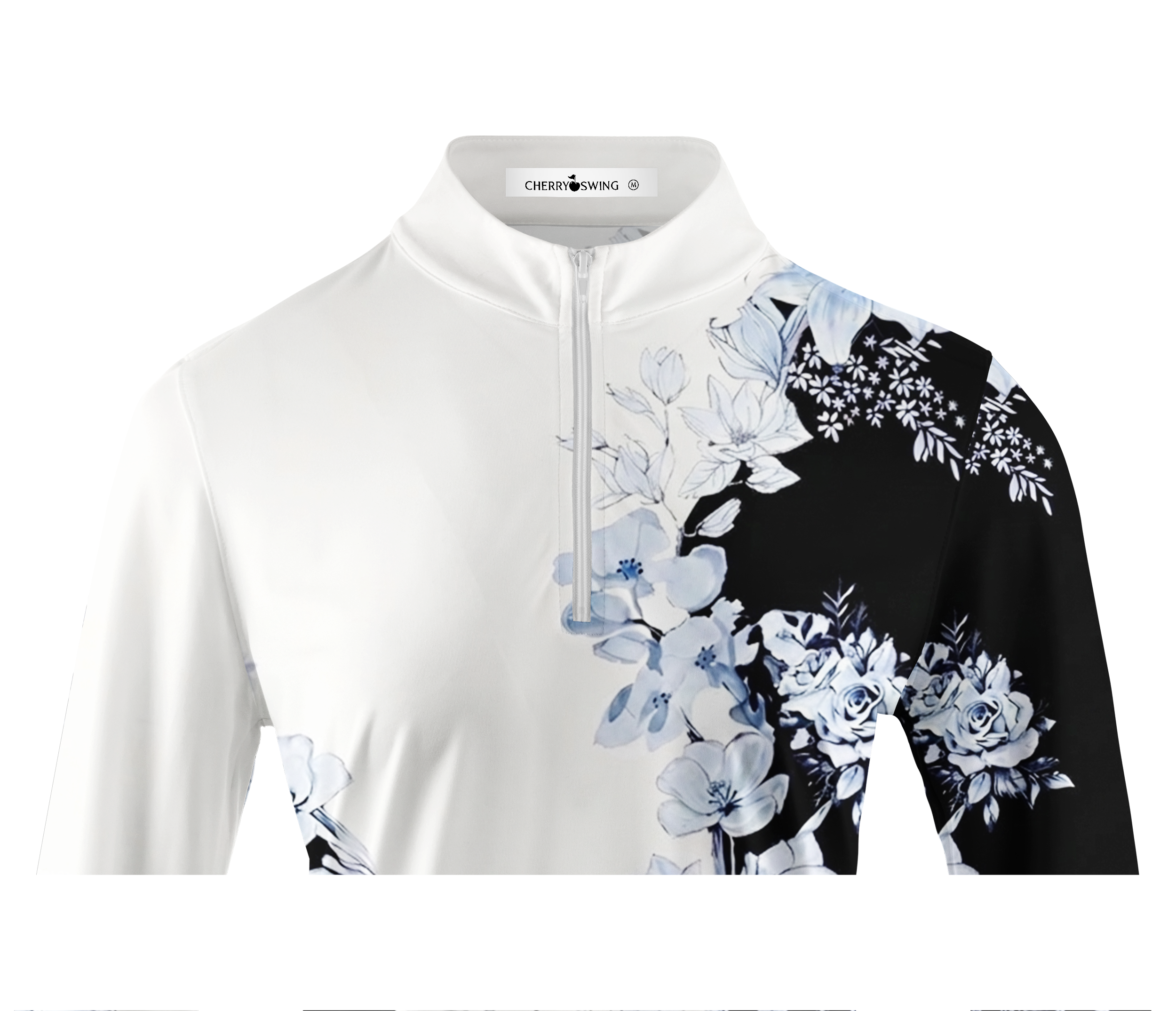 Cherryswing Women's Ink Blossom Long Sleeve Golf Shirt