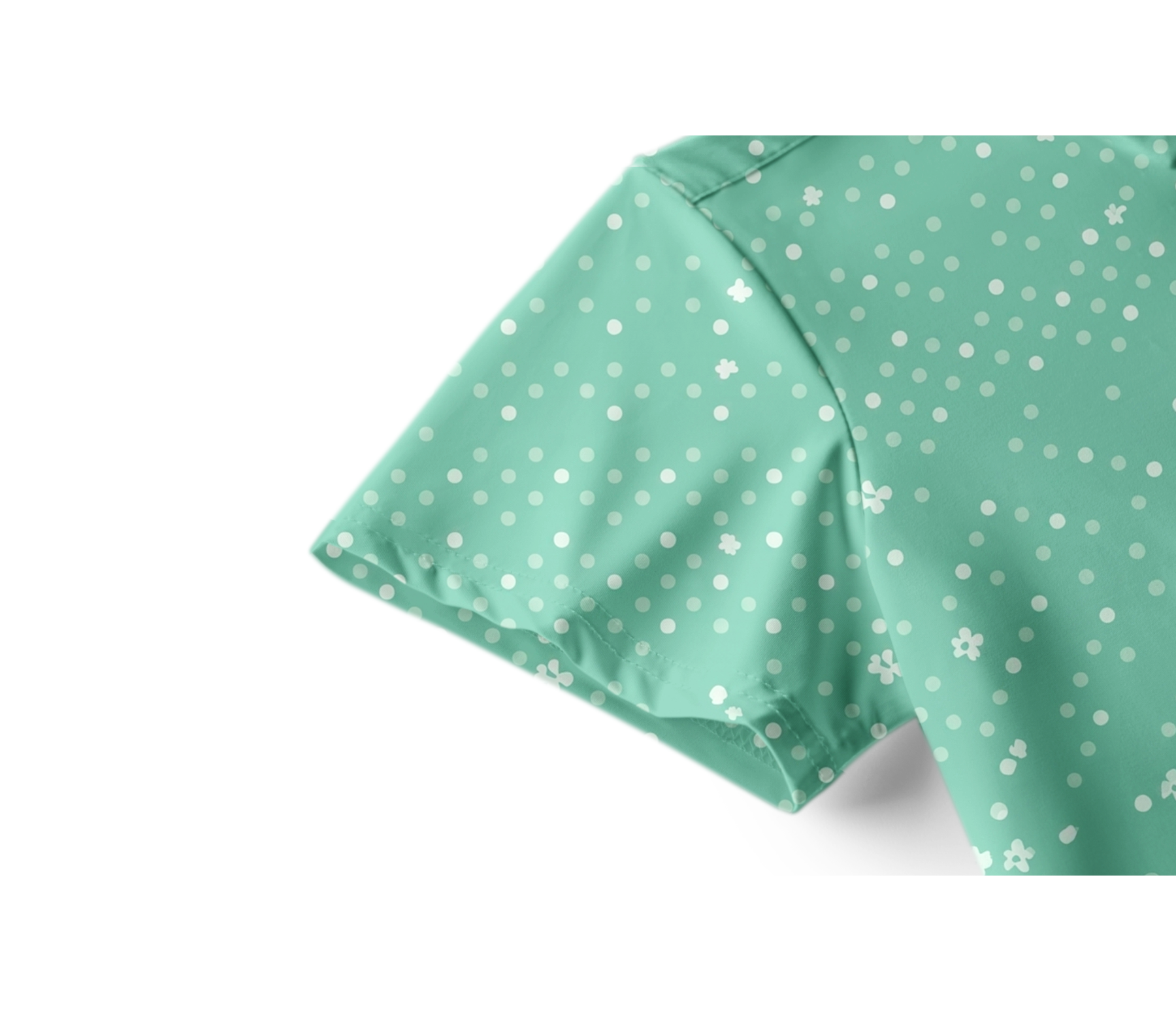 Cherryswing Women's Mint Blossom Gradient Short Sleeve Golf Shirt