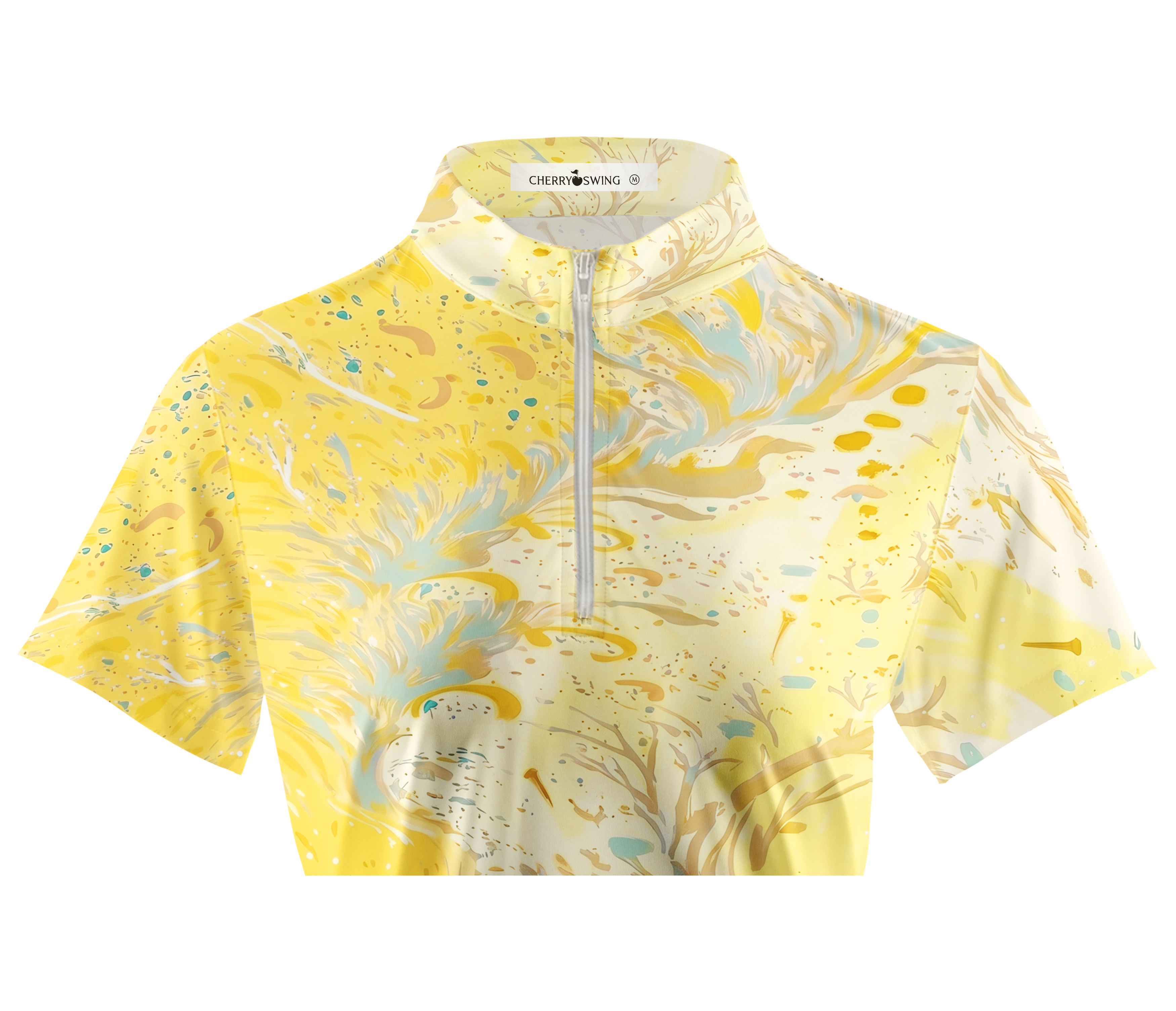 Cherryswing Women's Sunshine Swirl Short Sleeve Golf Shirt
