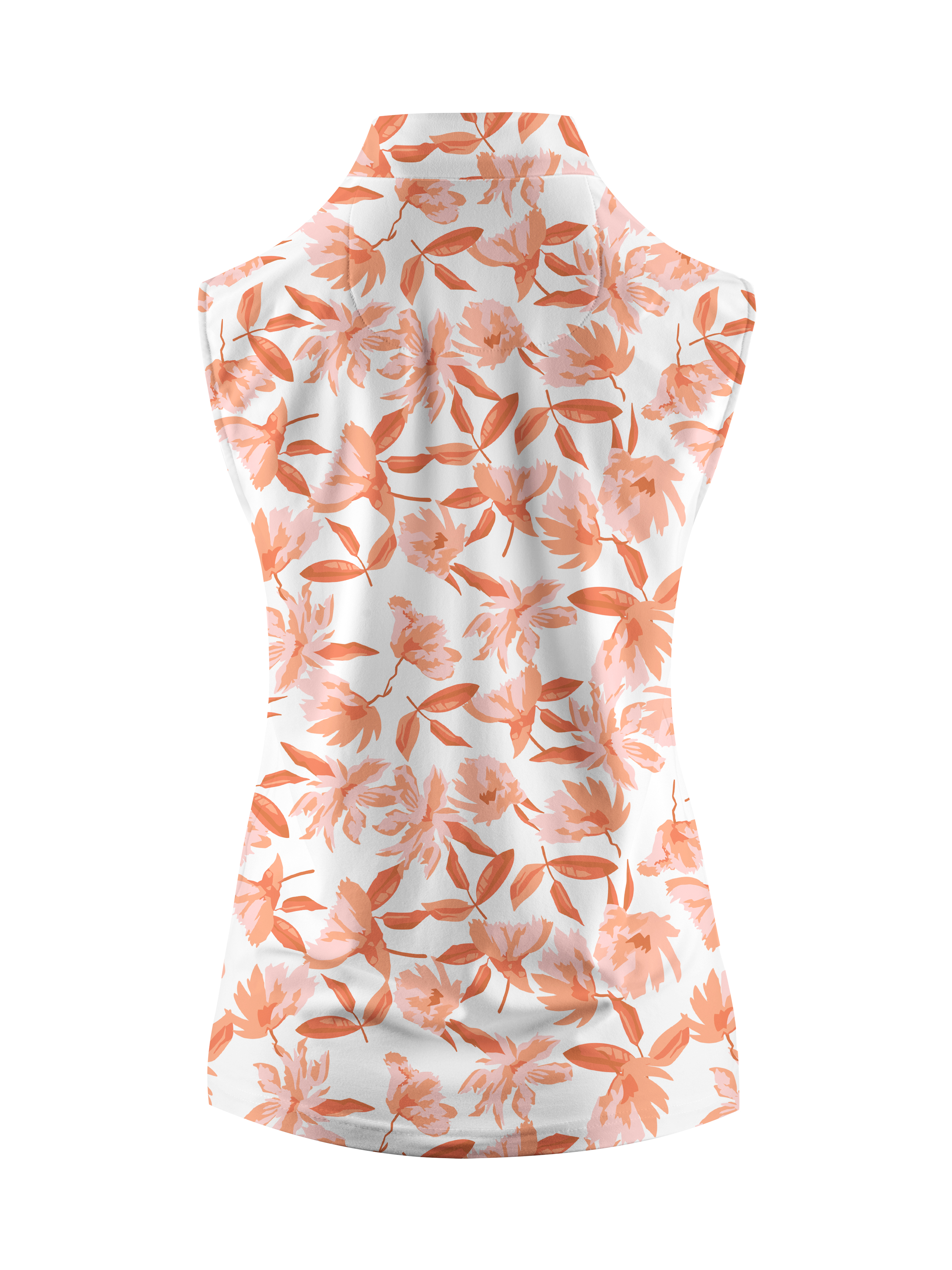 Cherryswing Women's Autumn Blossom Golf Polo Sleeveless Shirt