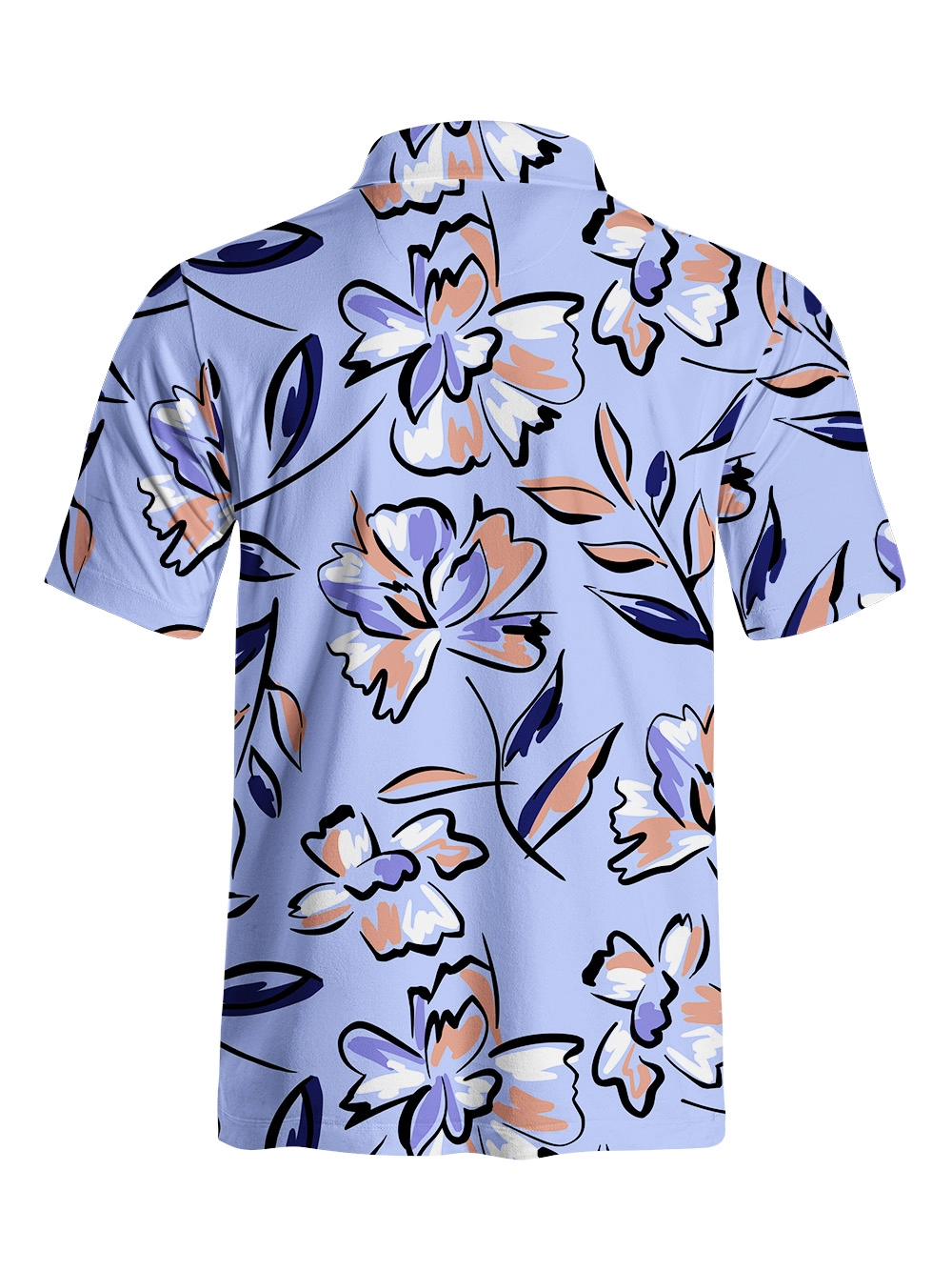 Cherryswing Lilac Florals Men's Polo Shirt