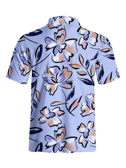 Cherryswing Lilac Florals Men's Polo Shirt