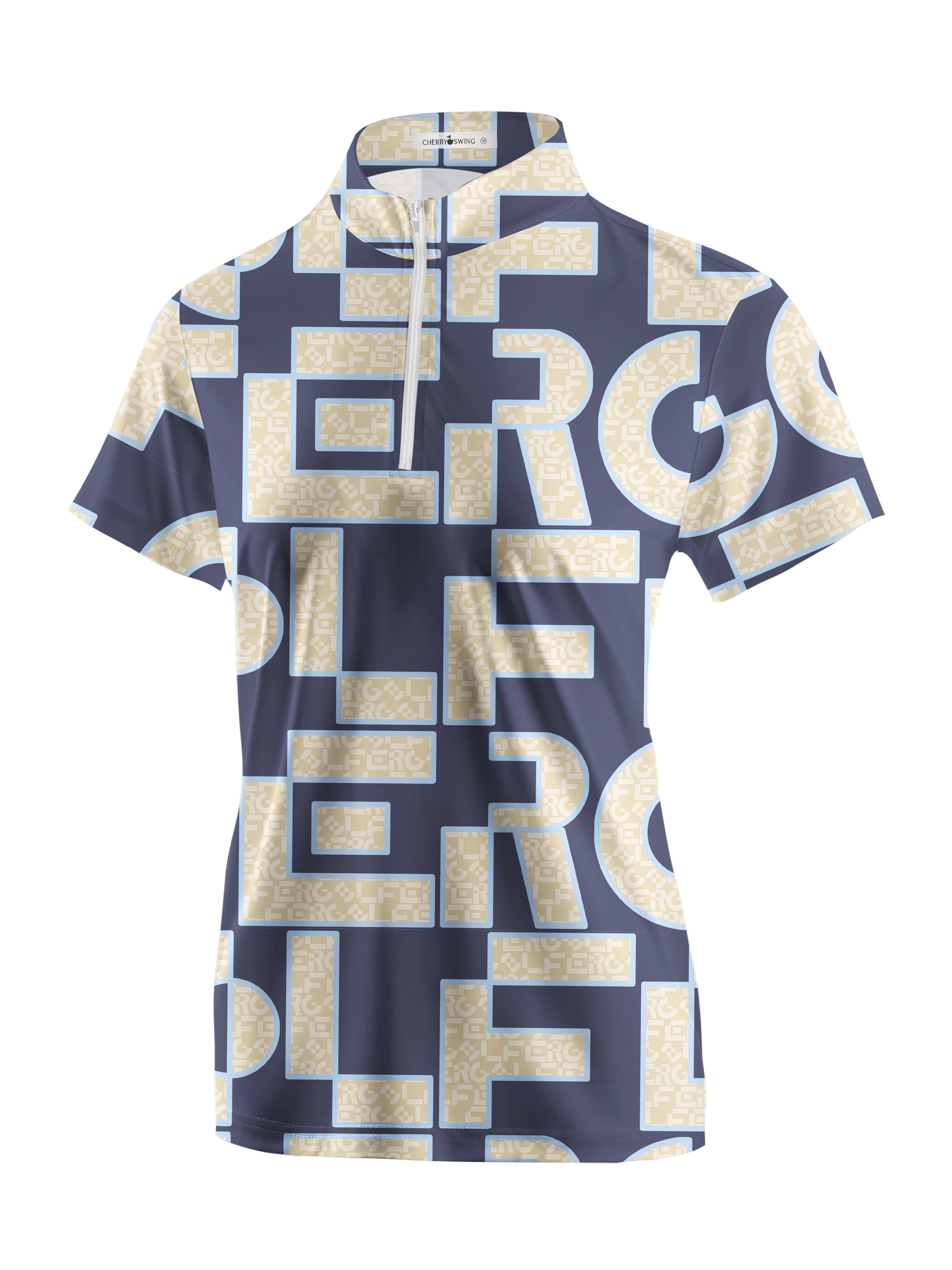 Cherryswing Women's Maze of Fairways Short Sleeve Golf Shirt