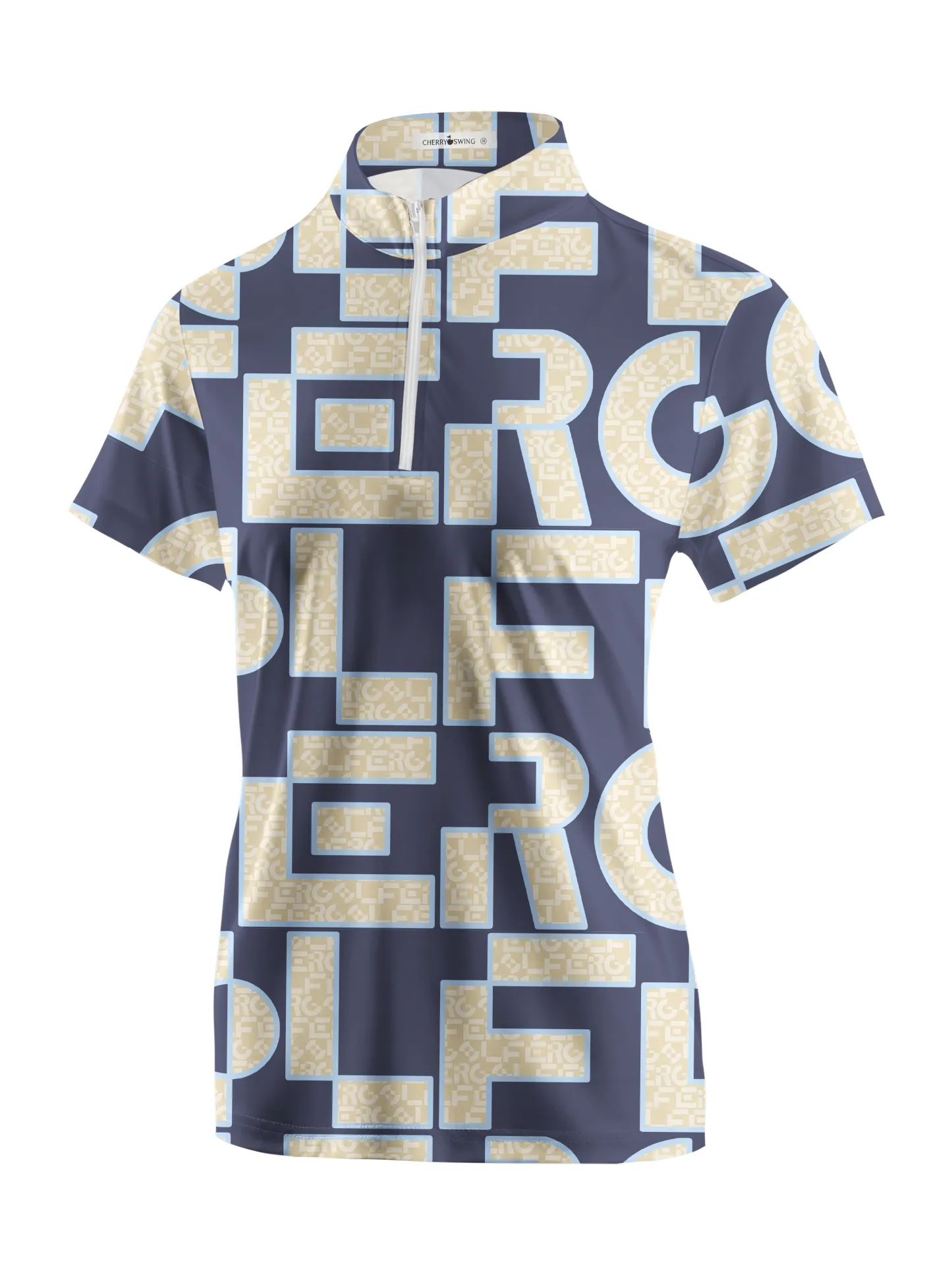 Cherryswing Women's Maze of Fairways Short Sleeve Golf Shirt