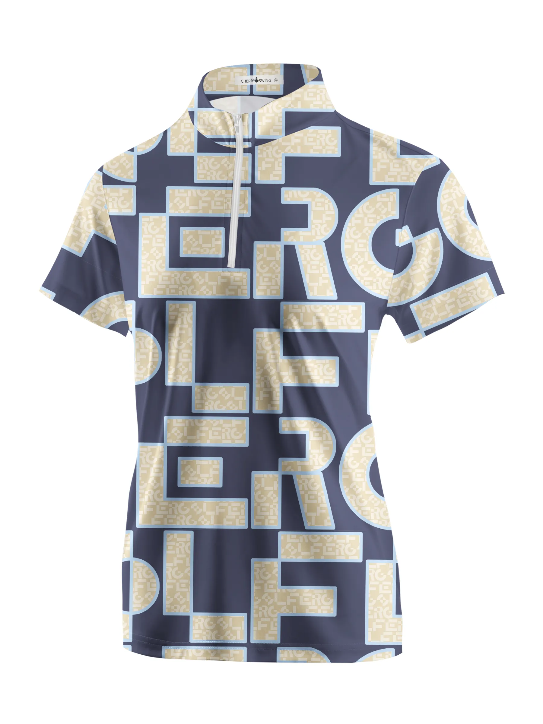 Cherryswing Women's Maze of Fairways Short Sleeve Golf Shirt