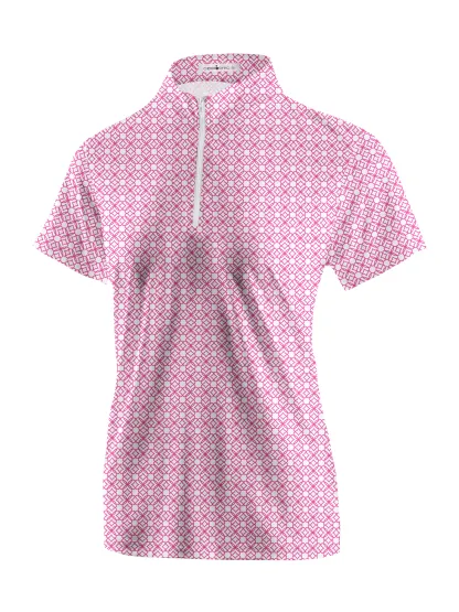 Cherryswing Women's Classic Plaid Short Sleeve Golf Shirt