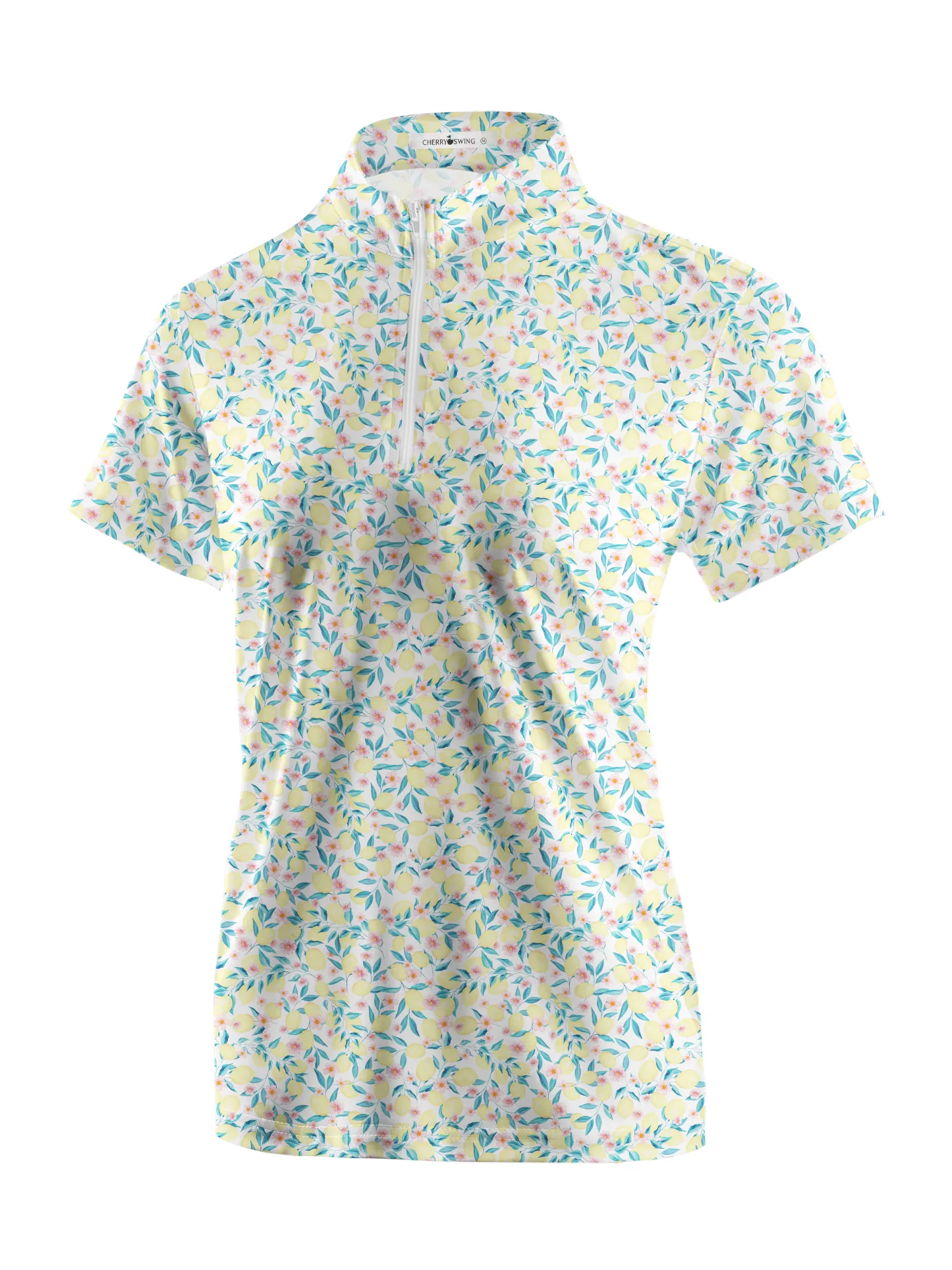 Cherryswing Women's Lemon Pattern Short Sleeve Golf Shirt