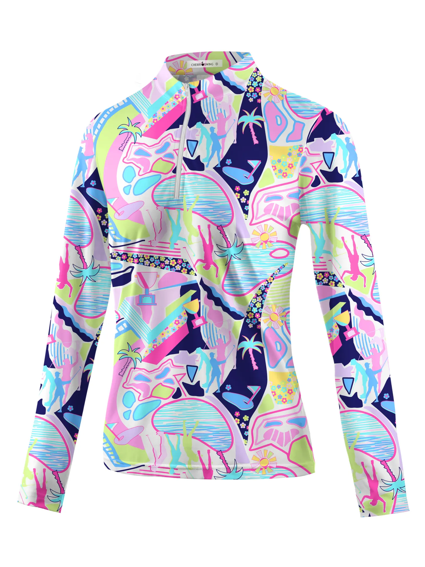 Cherryswing Women's Garden Party Long Sleeve Golf Shirt