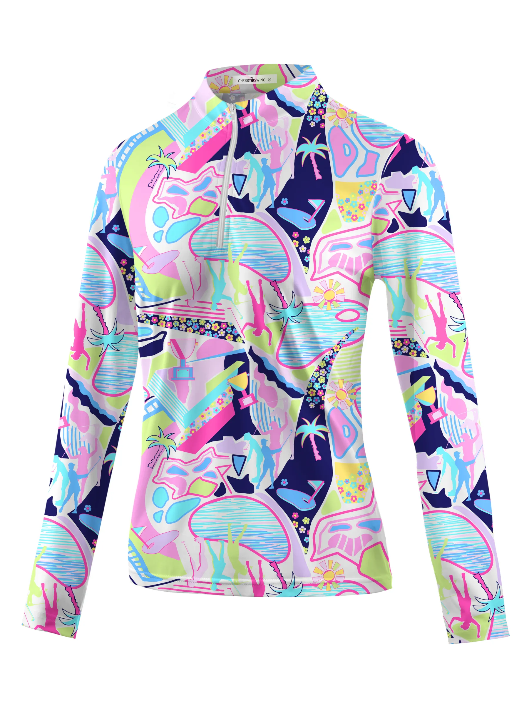 Cherryswing Women's Garden Party Long Sleeve Golf Shirt
