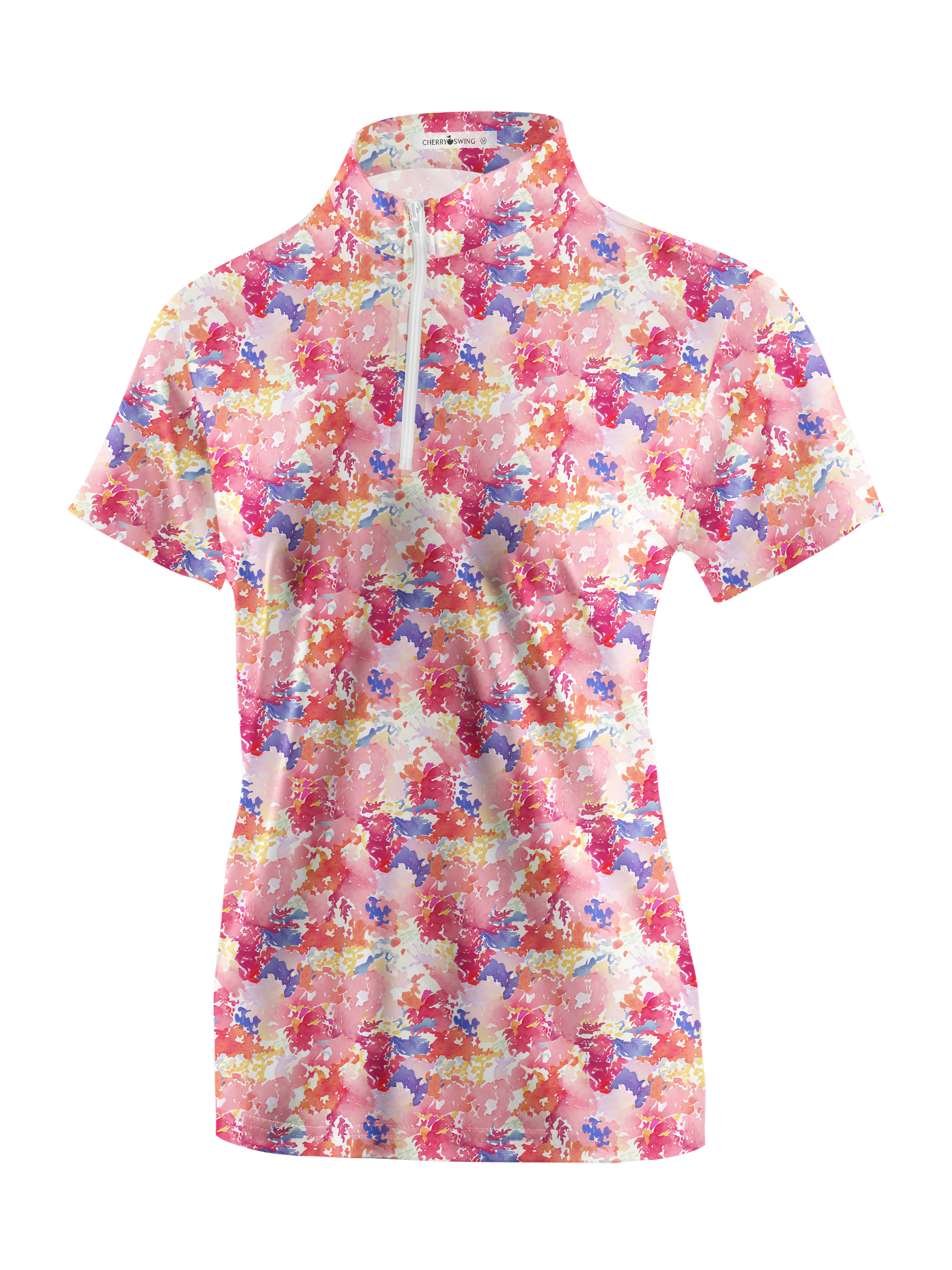 Cherryswing Women's Riot Of Colors Short Sleeve Golf Shirt