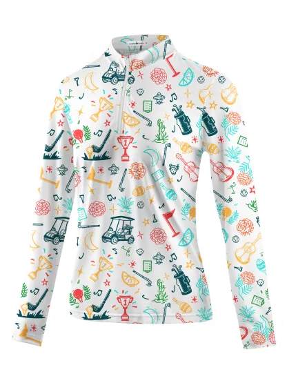 Cherryswing Women's Golf Tournament Long Sleeve Golf Shirt
