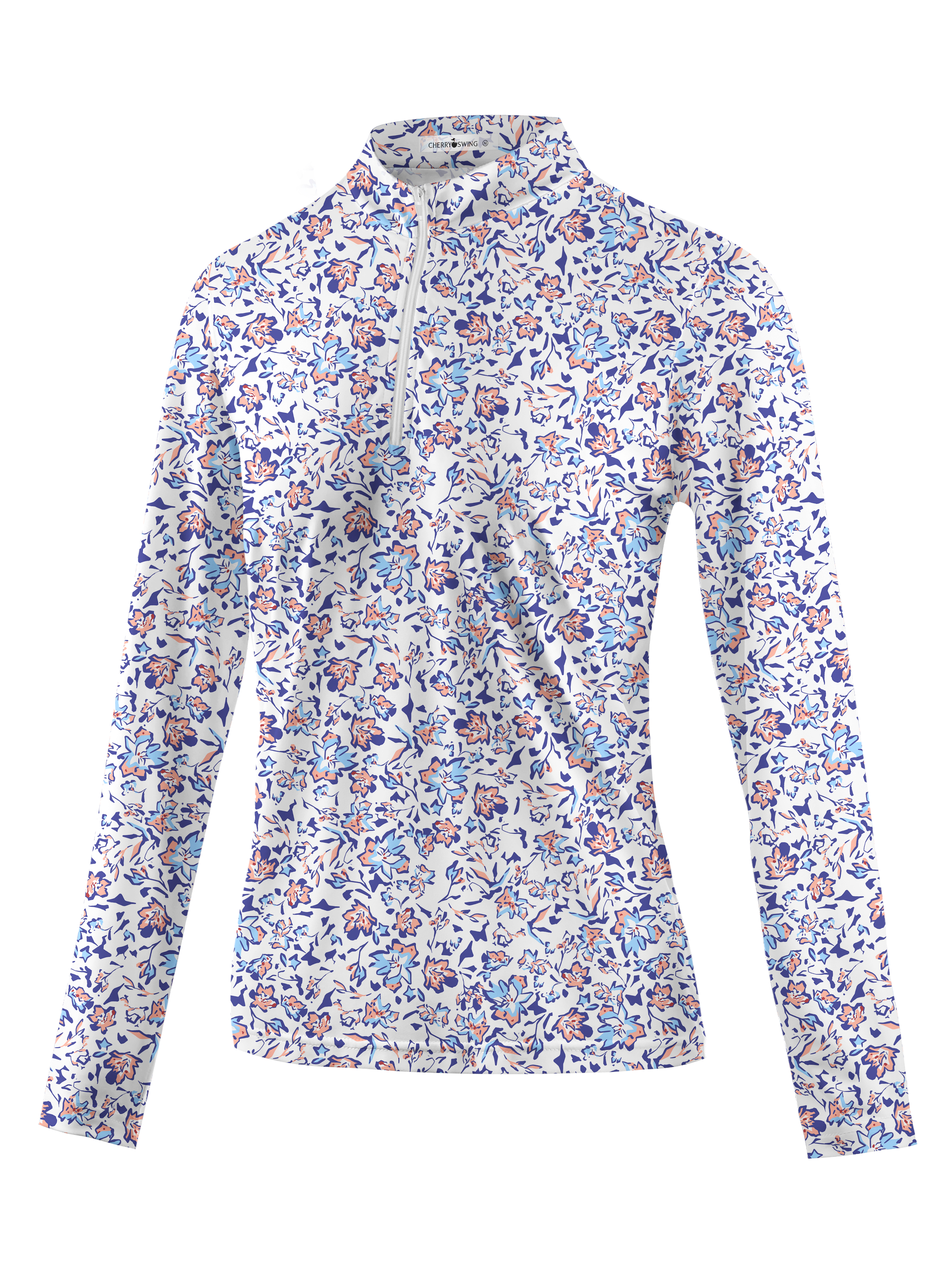 Cherryswing Women's English Garden Long Sleeve Golf Shirt