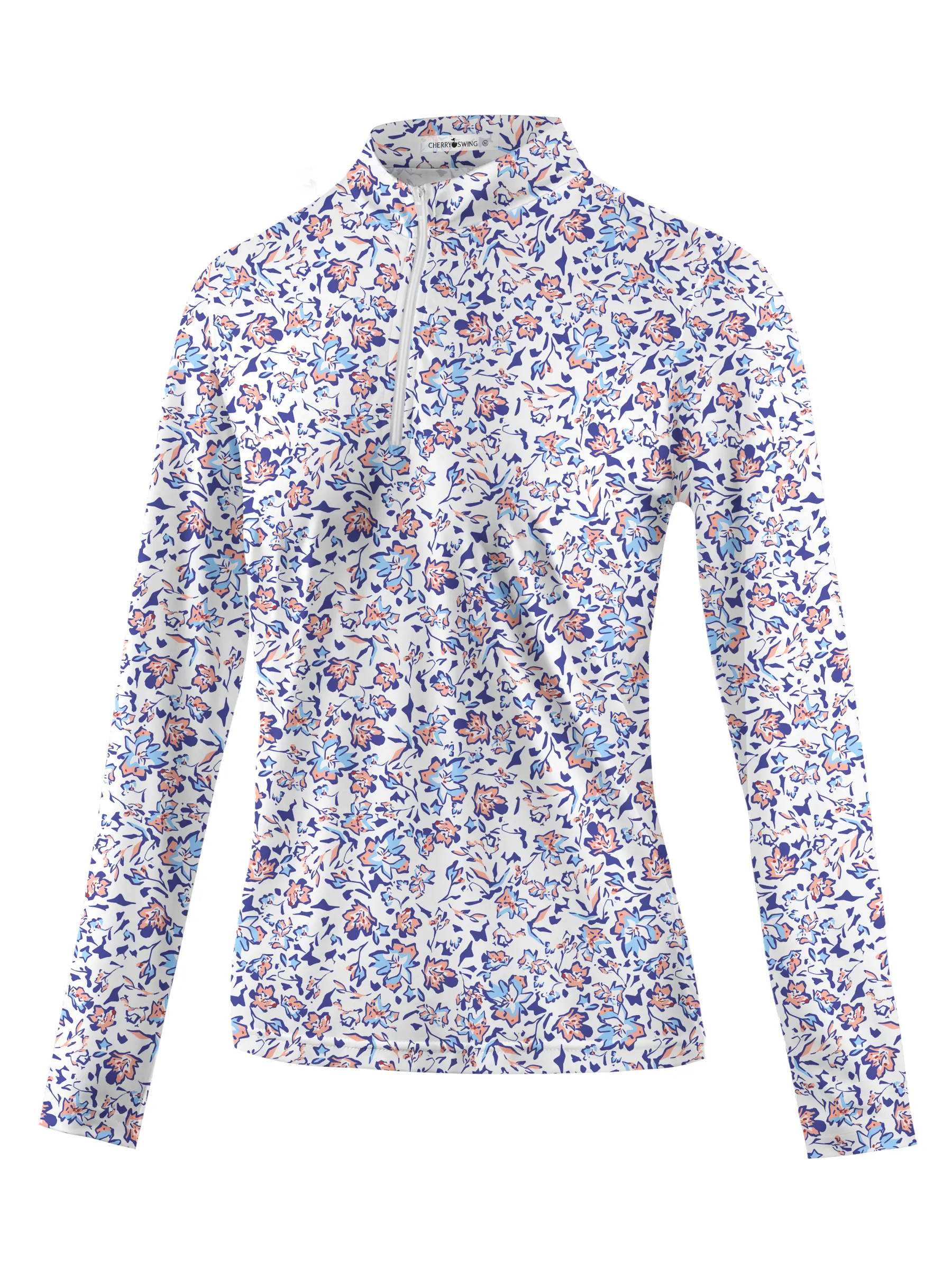 Cherryswing Women's English Garden Long Sleeve Golf Shirt