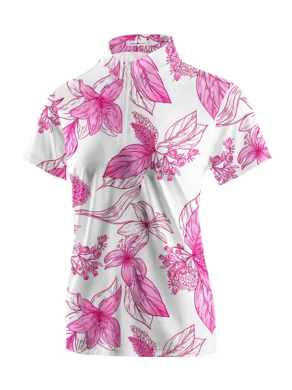 Cherryswing Women's Blossom Grove Short Sleeve Golf Shirt
