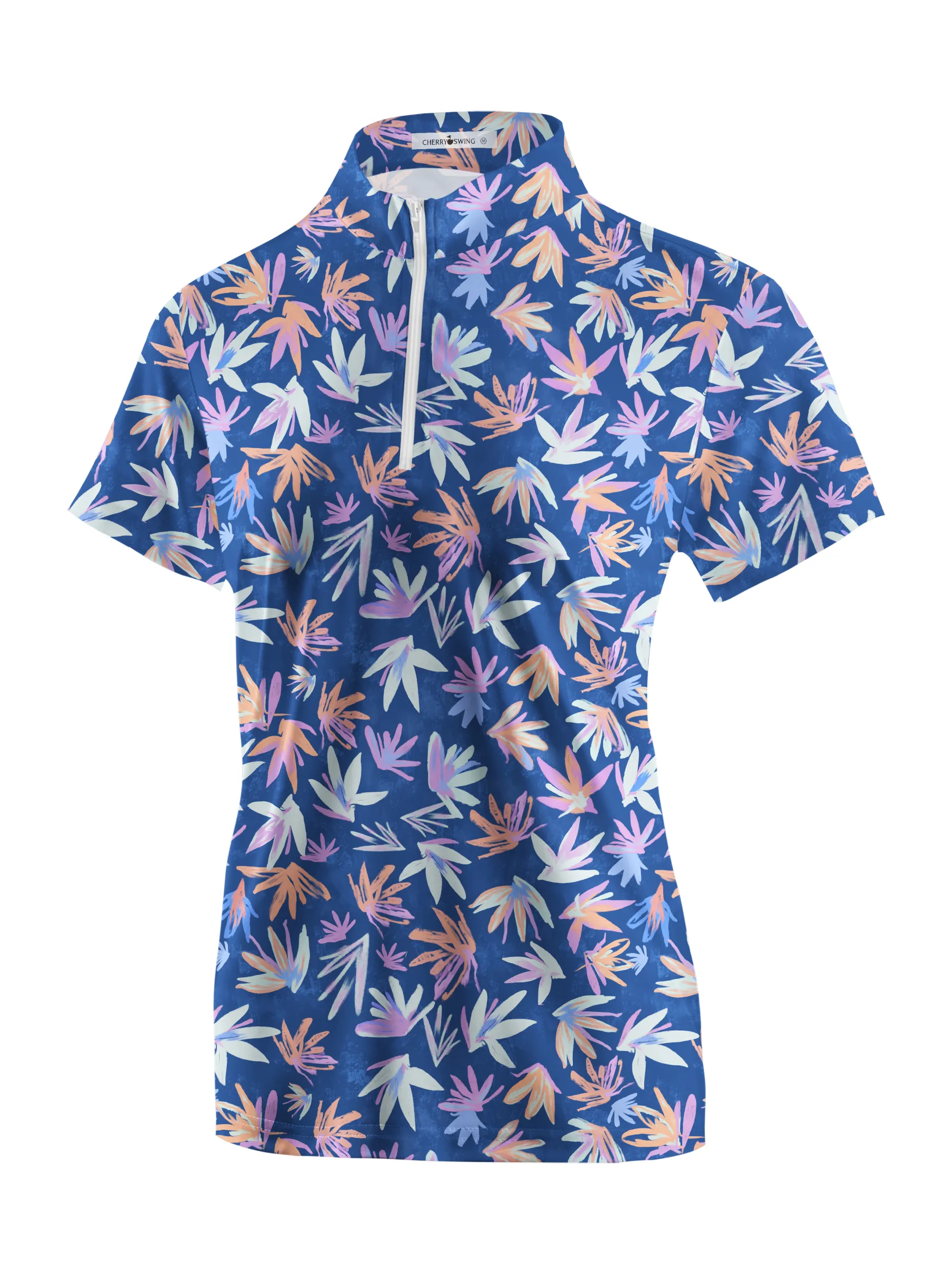 Cherryswing Women's Autumnal Garden Short Sleeve Golf Shirt