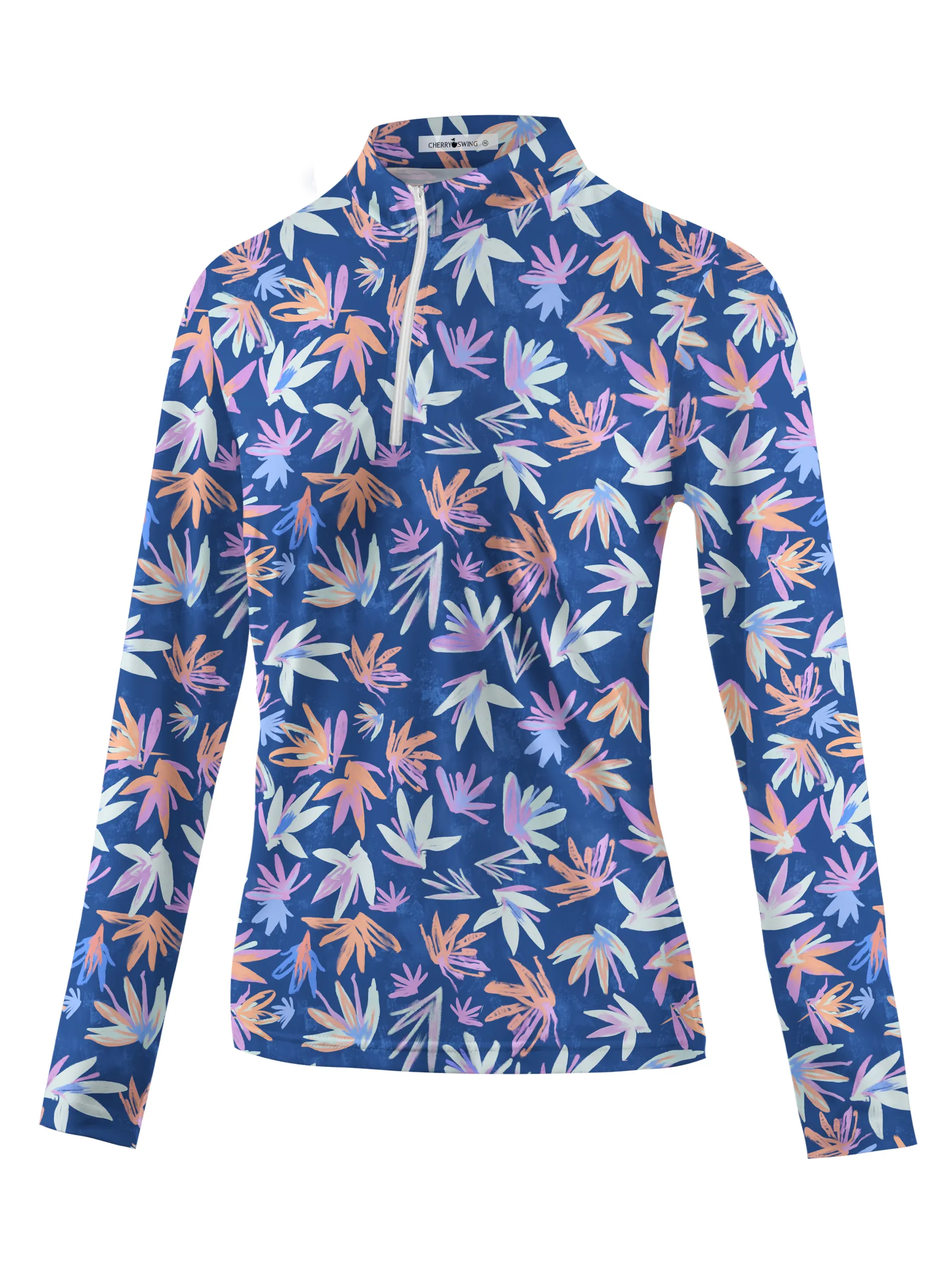 Cherryswing Women's Autumnal Garden Long Sleeve Golf Shirt