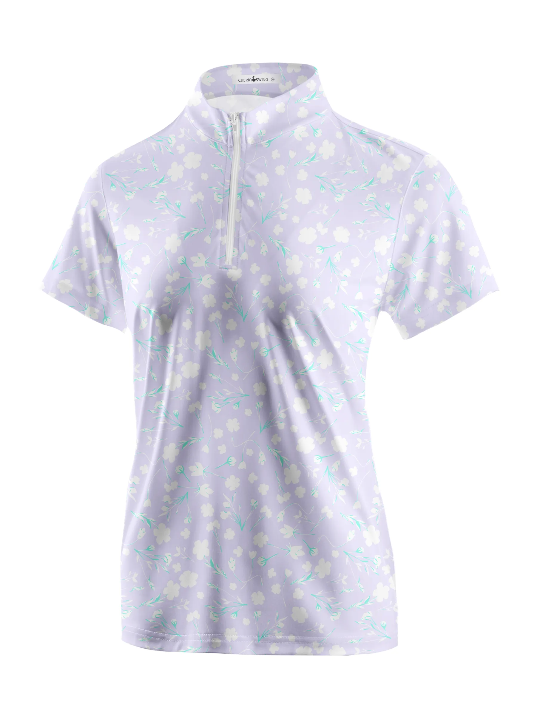 Cherryswing Women's Lavender in Full Bloom Short Sleeve Golf Shirt