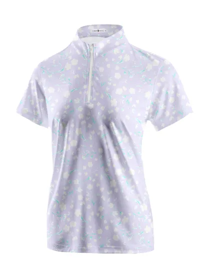Cherryswing Women's Lavender in Full Bloom Short Sleeve Golf Shirt