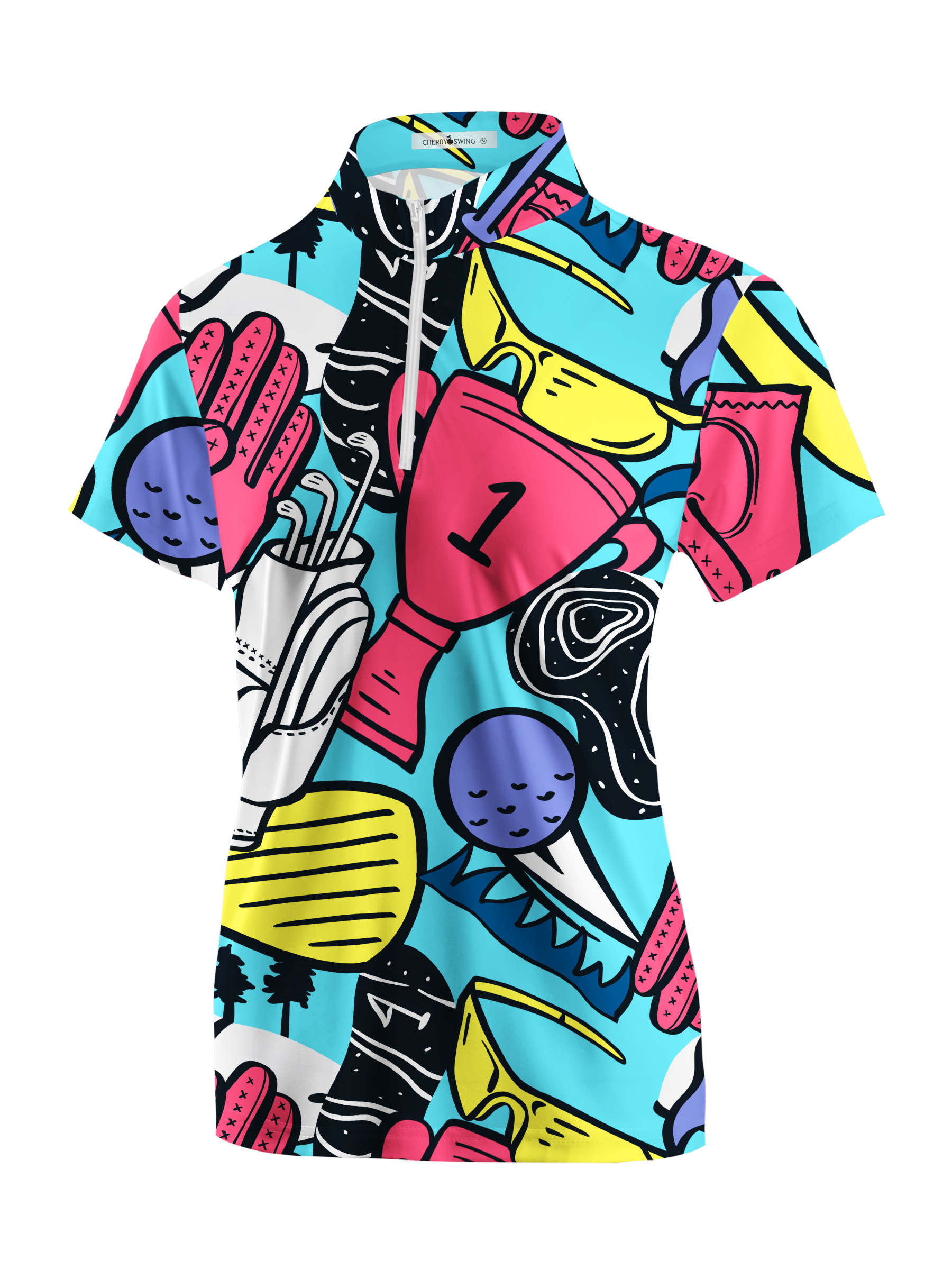 Cherryswing Women's Vivid Hues Golf Short Sleeve Polo Shirt