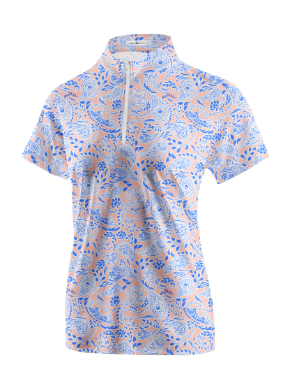 Cherryswing Women's Paisleys Captures Golf Short Sleeve Polo Shirt