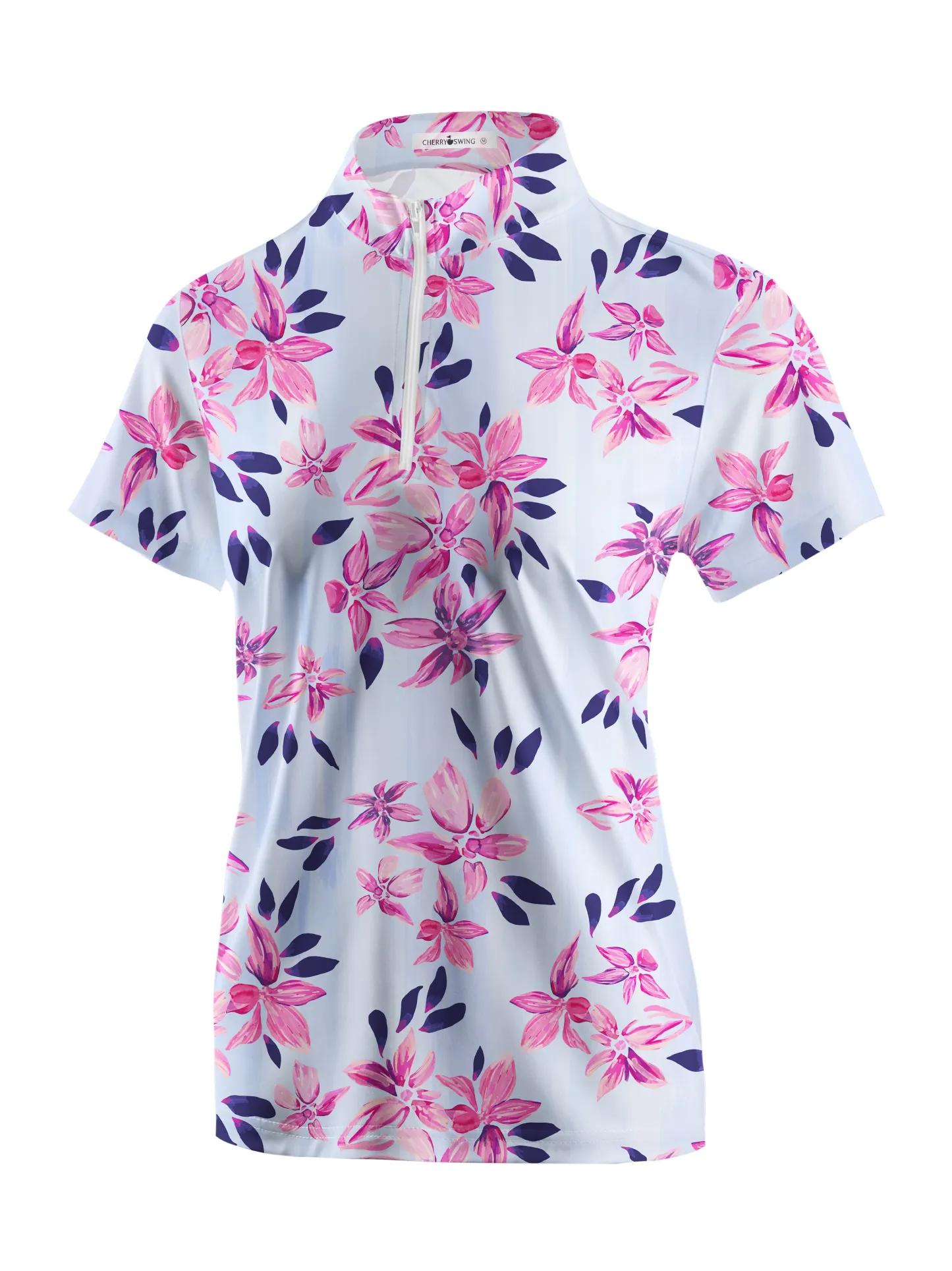 Cherryswing Women's Springtime Garden Golf Short Sleeve Polo Shirt