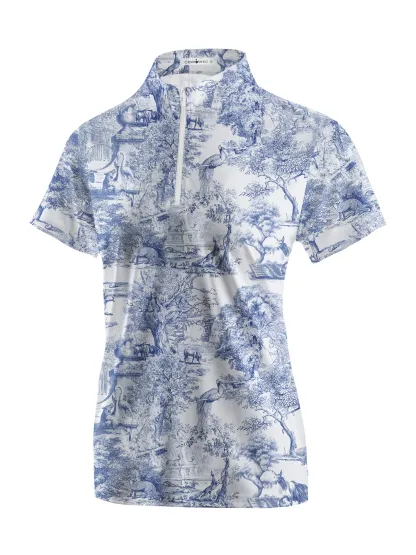 Cherryswing Women's Landscape Painting Golf Short Sleeve Polo Shirt