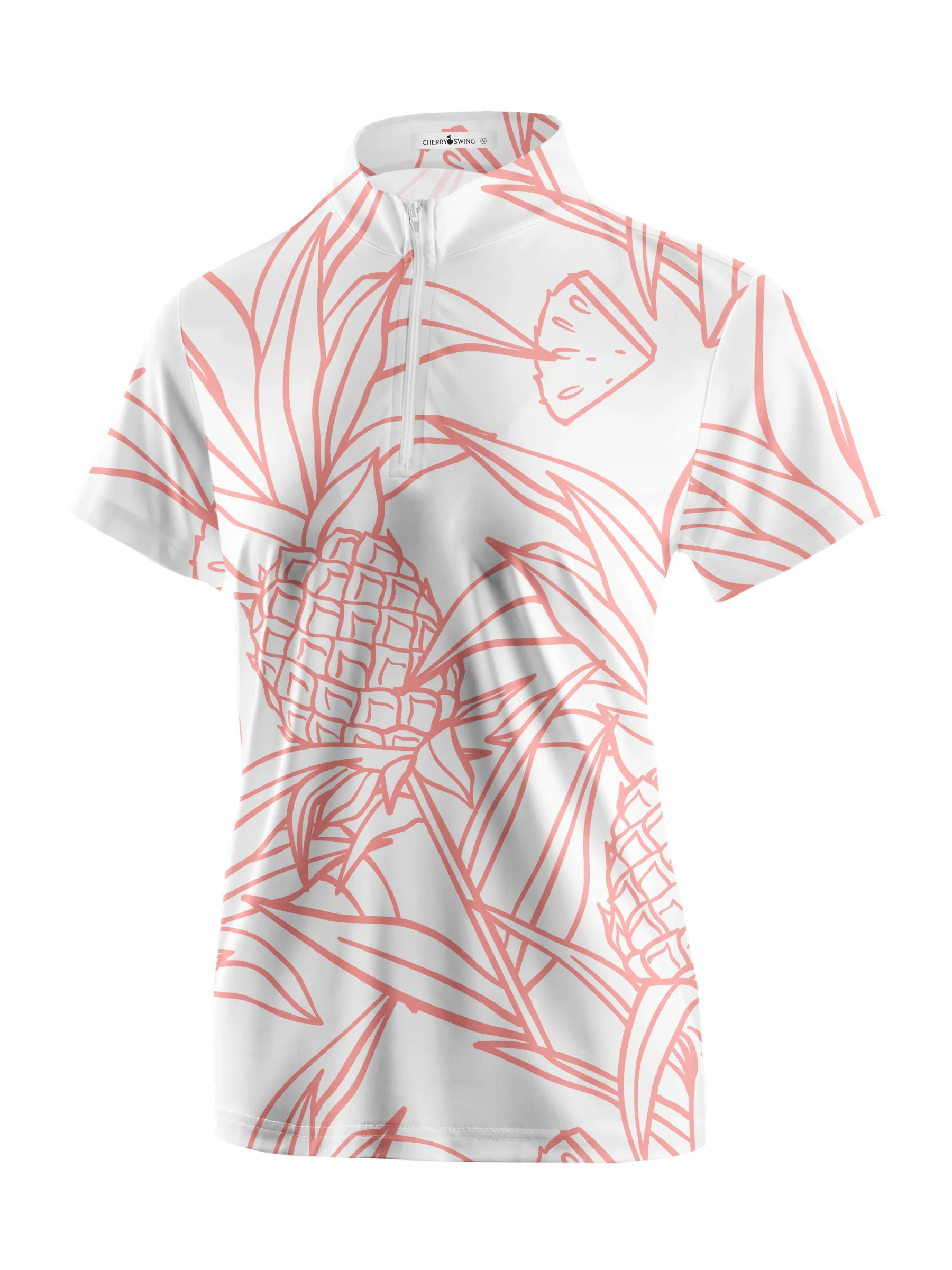 Cherryswing Women's Pineapples Golf Short Sleeve Polo Shirt