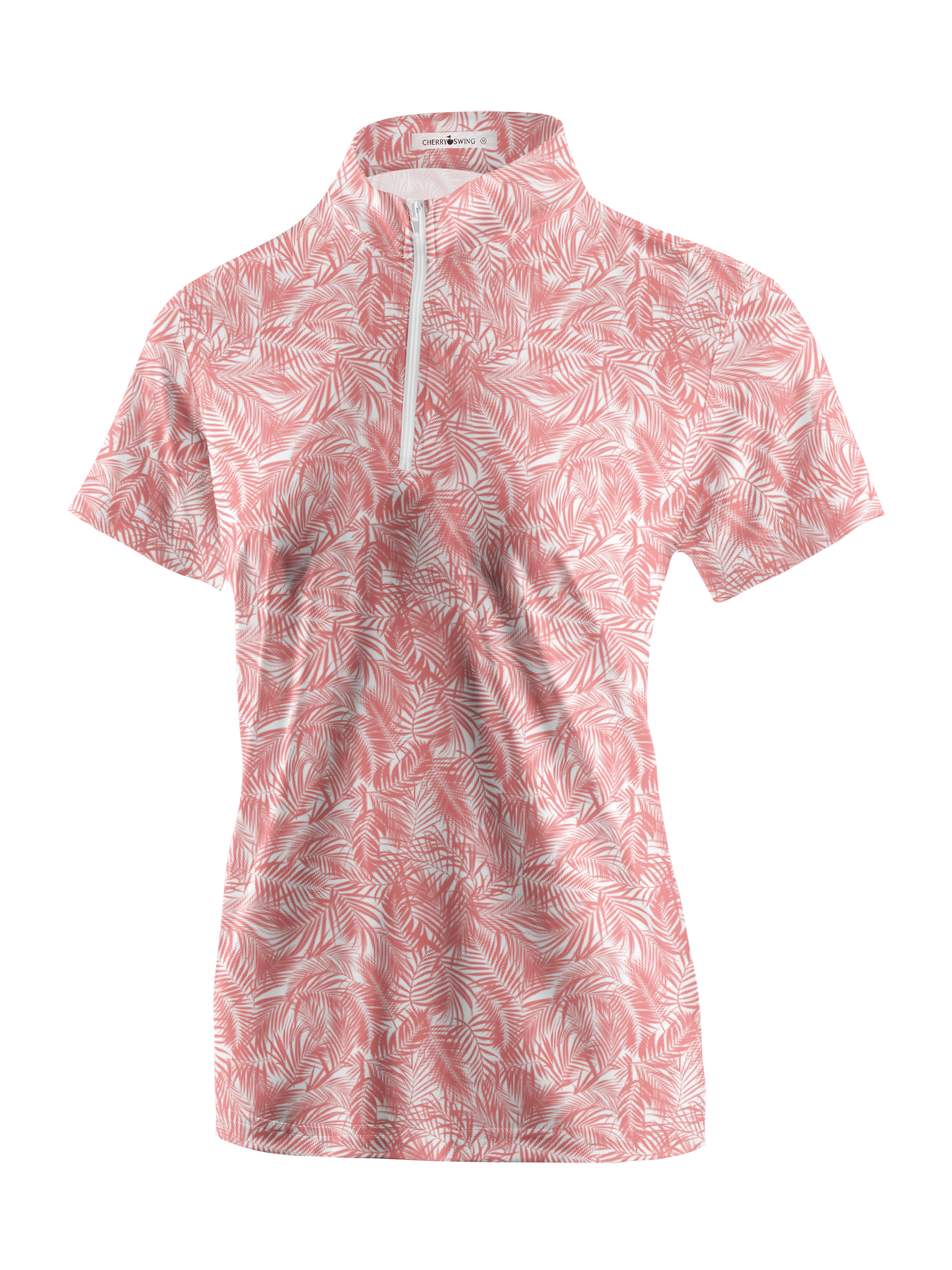 Cherryswing Women's Tropical Foliage  Golf Short Sleeve Polo Shirt