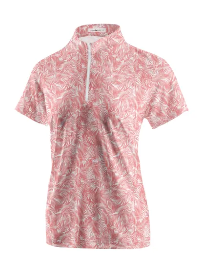 Cherryswing Women's Tropical Foliage  Golf Short Sleeve Polo Shirt