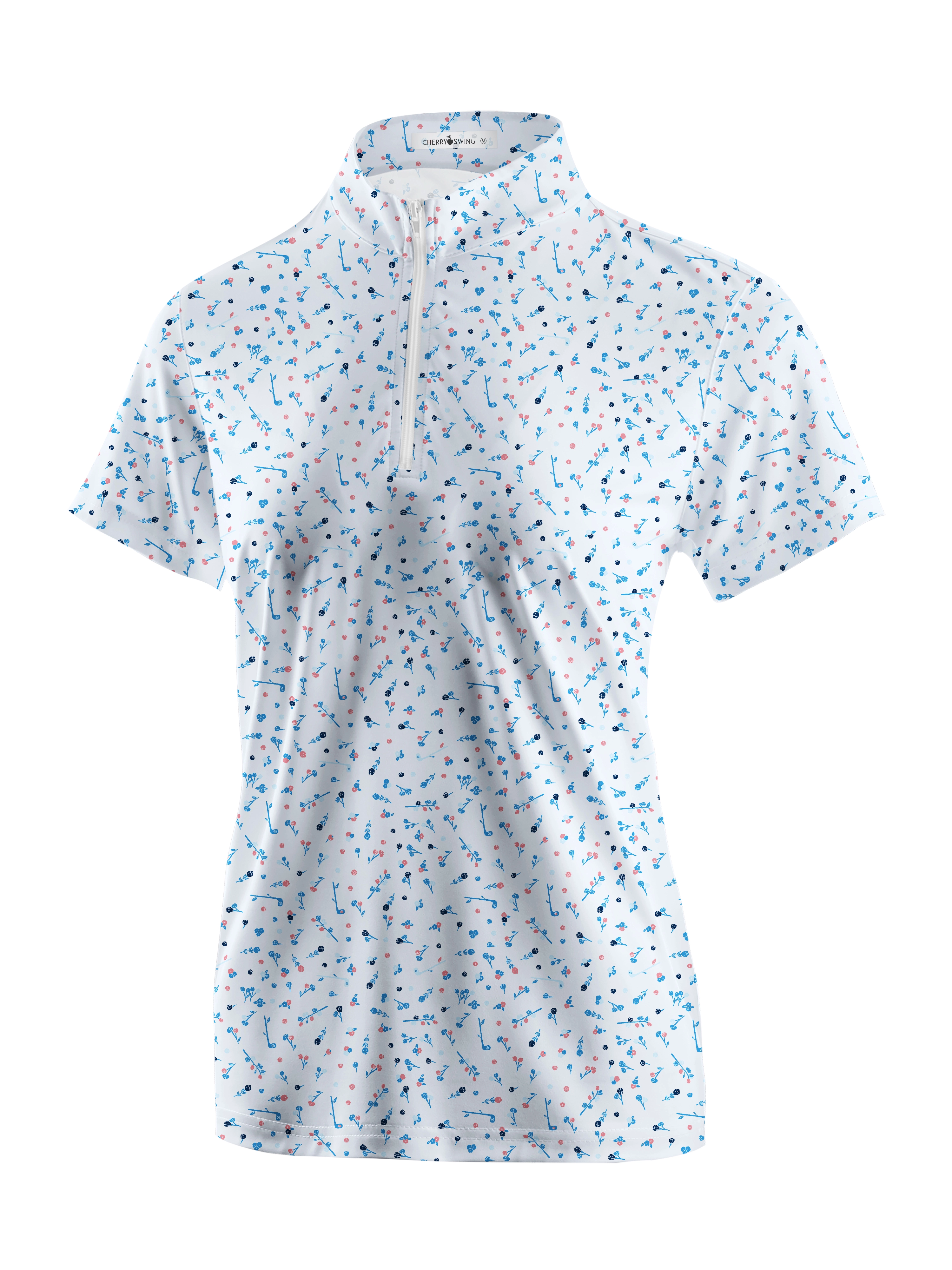 Cherryswing Women's Spring Meadow Golf Short Sleeve Polo Shirt