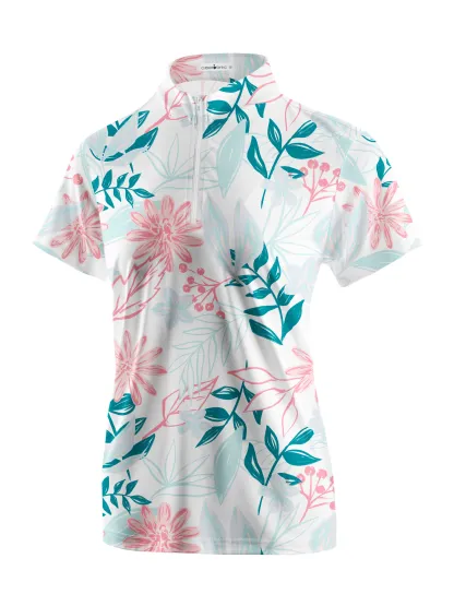 Cherryswing Women's Spring Garden Golf Short Sleeve Polo Shirt
