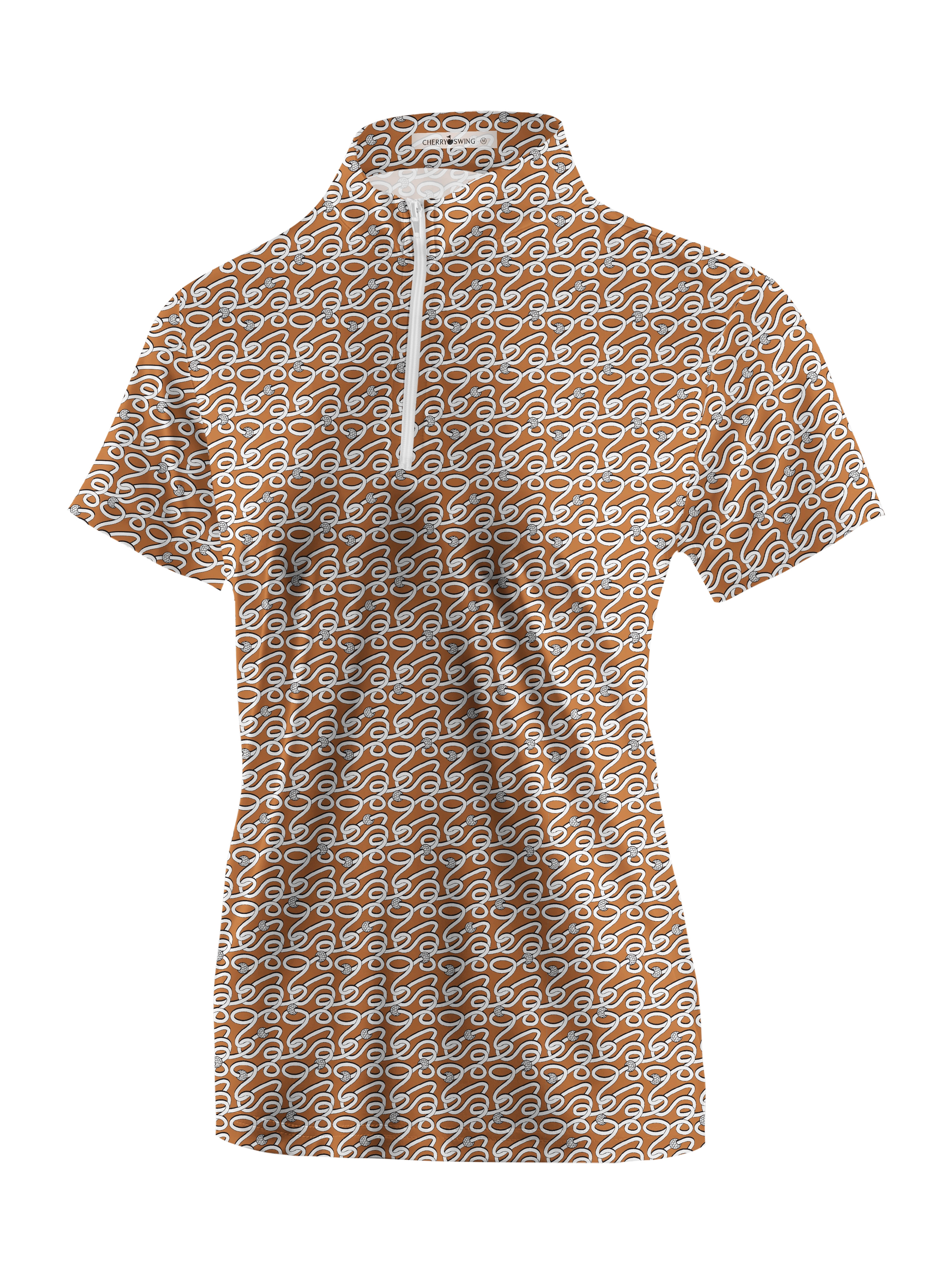 Cherryswing Women's Elegant Curves  Golf Short Sleeve Polo Shirt