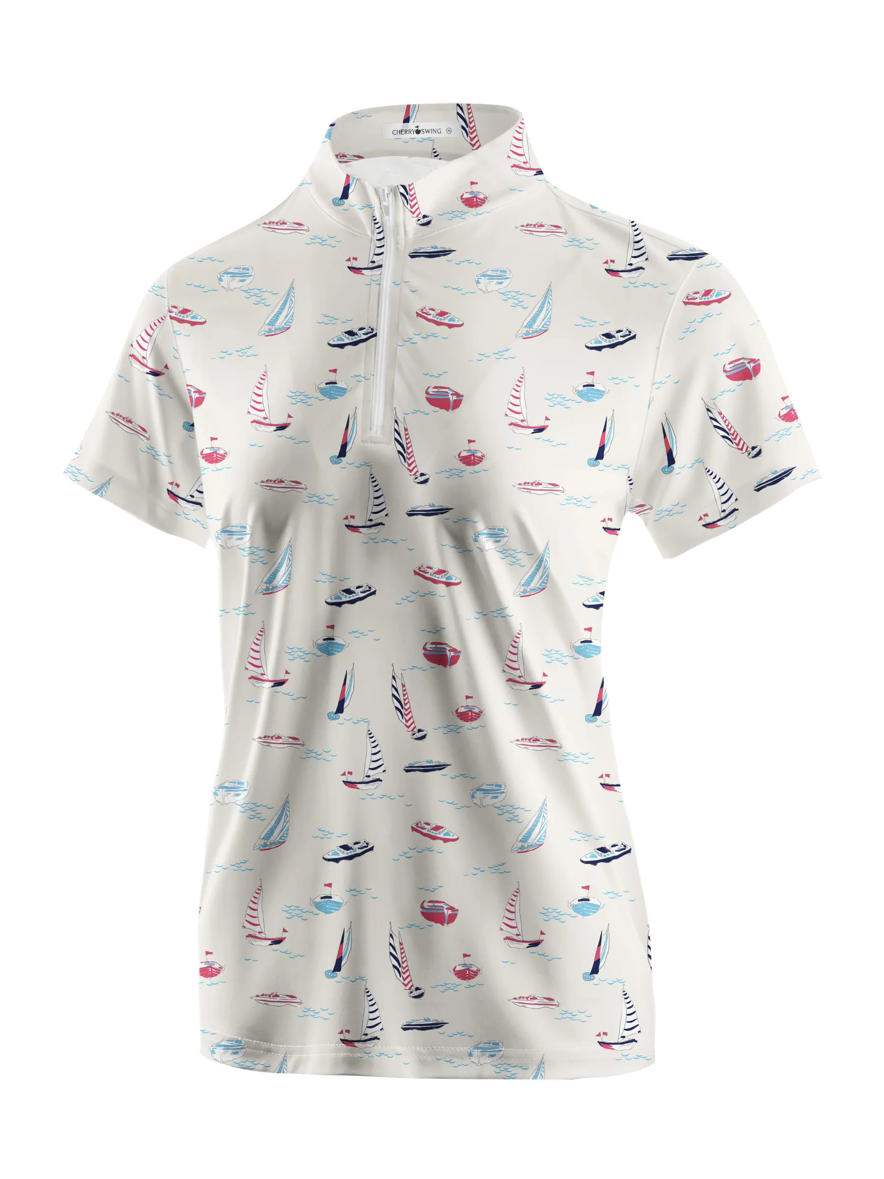 Cherryswing Women's Tranquil Marina Golf Short Sleeve Polo Shirt