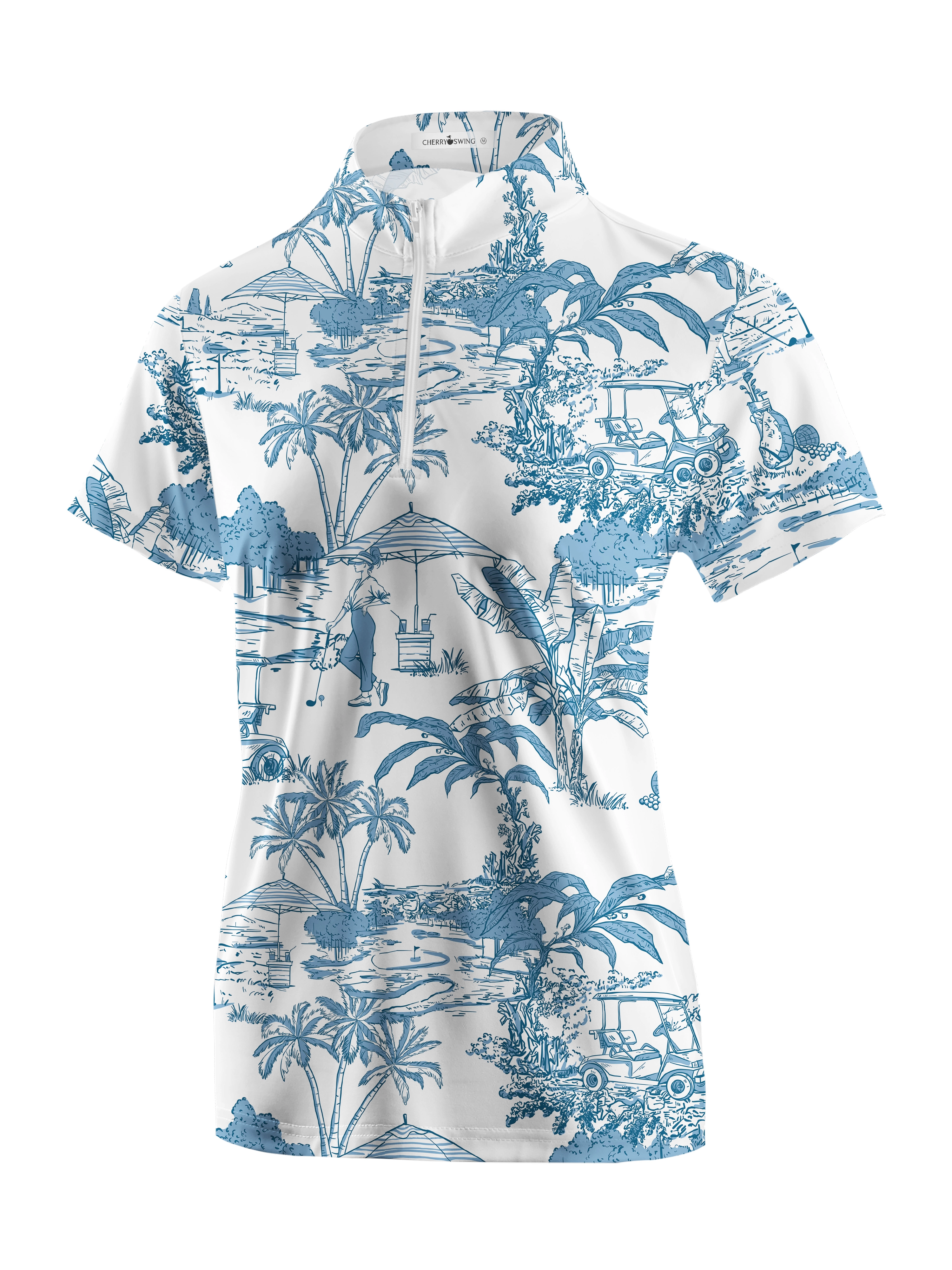 Cherryswing Women's Holiday Getaway Golf Short Sleeve Polo Shirt