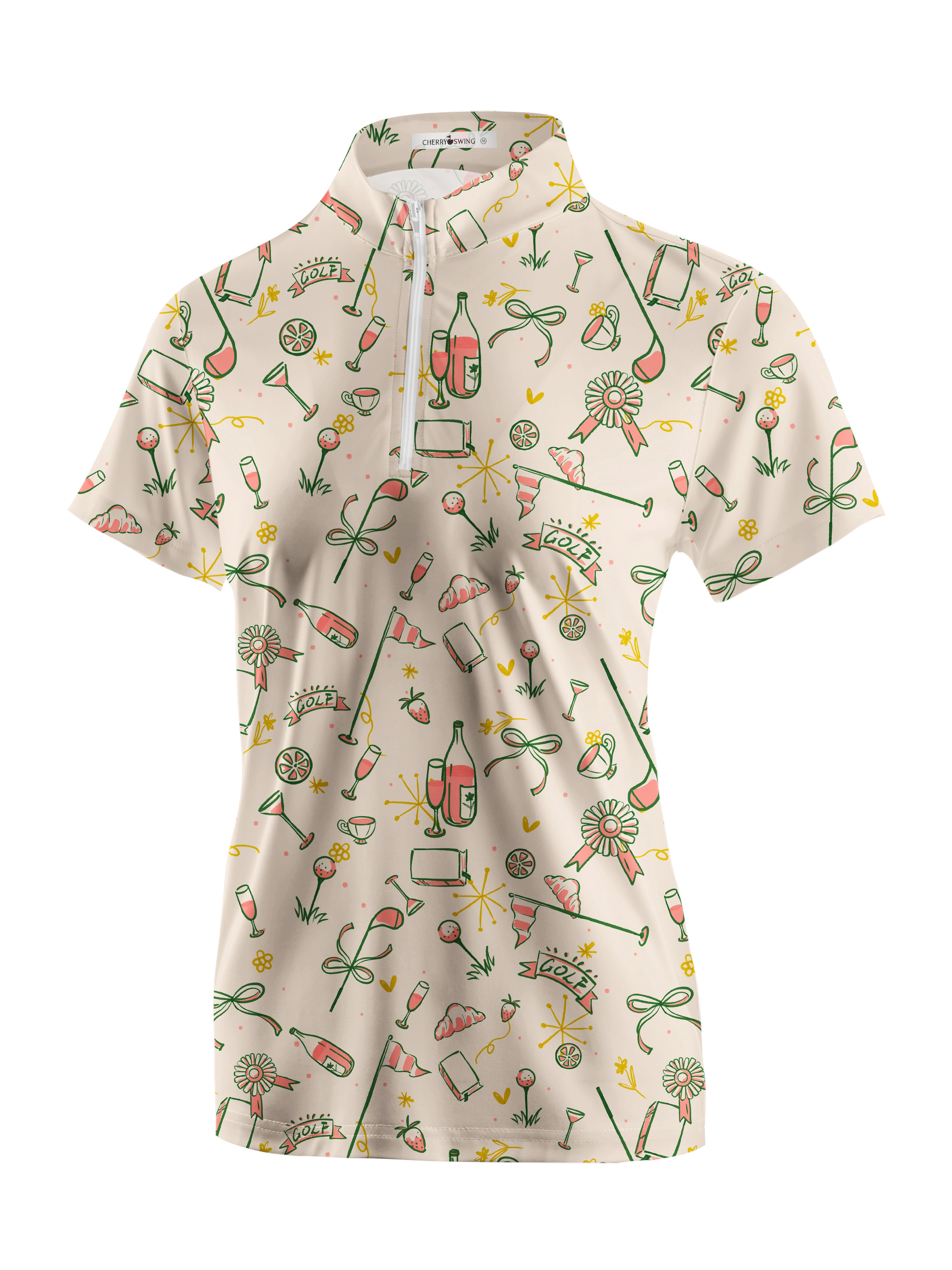 Cherryswing Women's Summer Picnic Golf Short Sleeve Polo Shirt