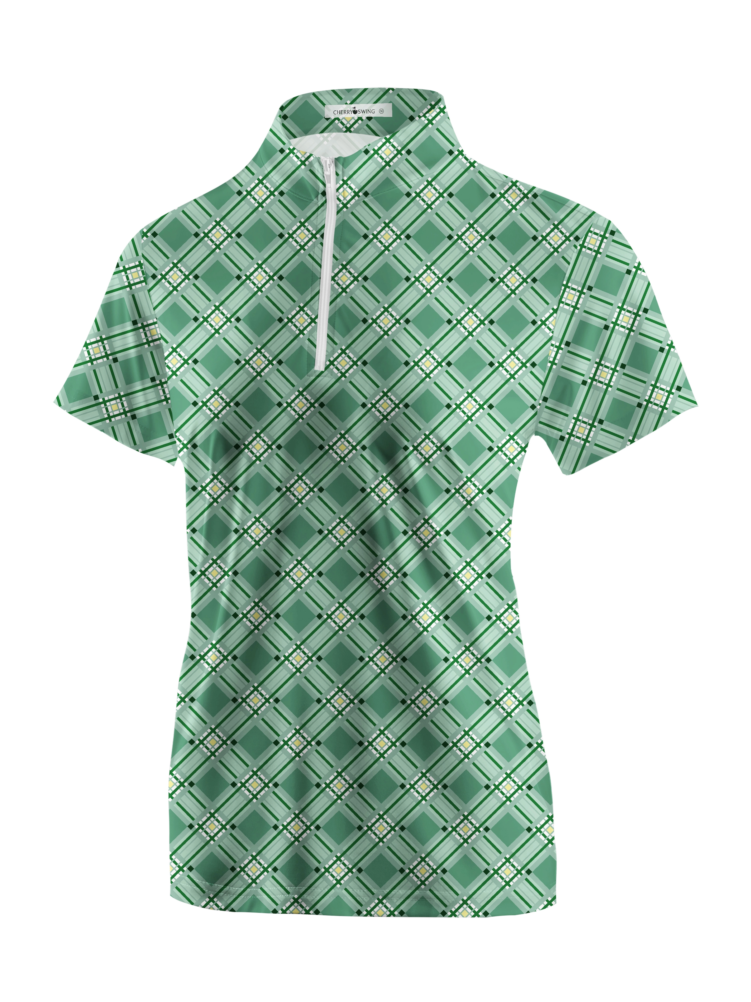 Cherryswing Women's Scottish Highland Golf Short Sleeve Polo Shirt