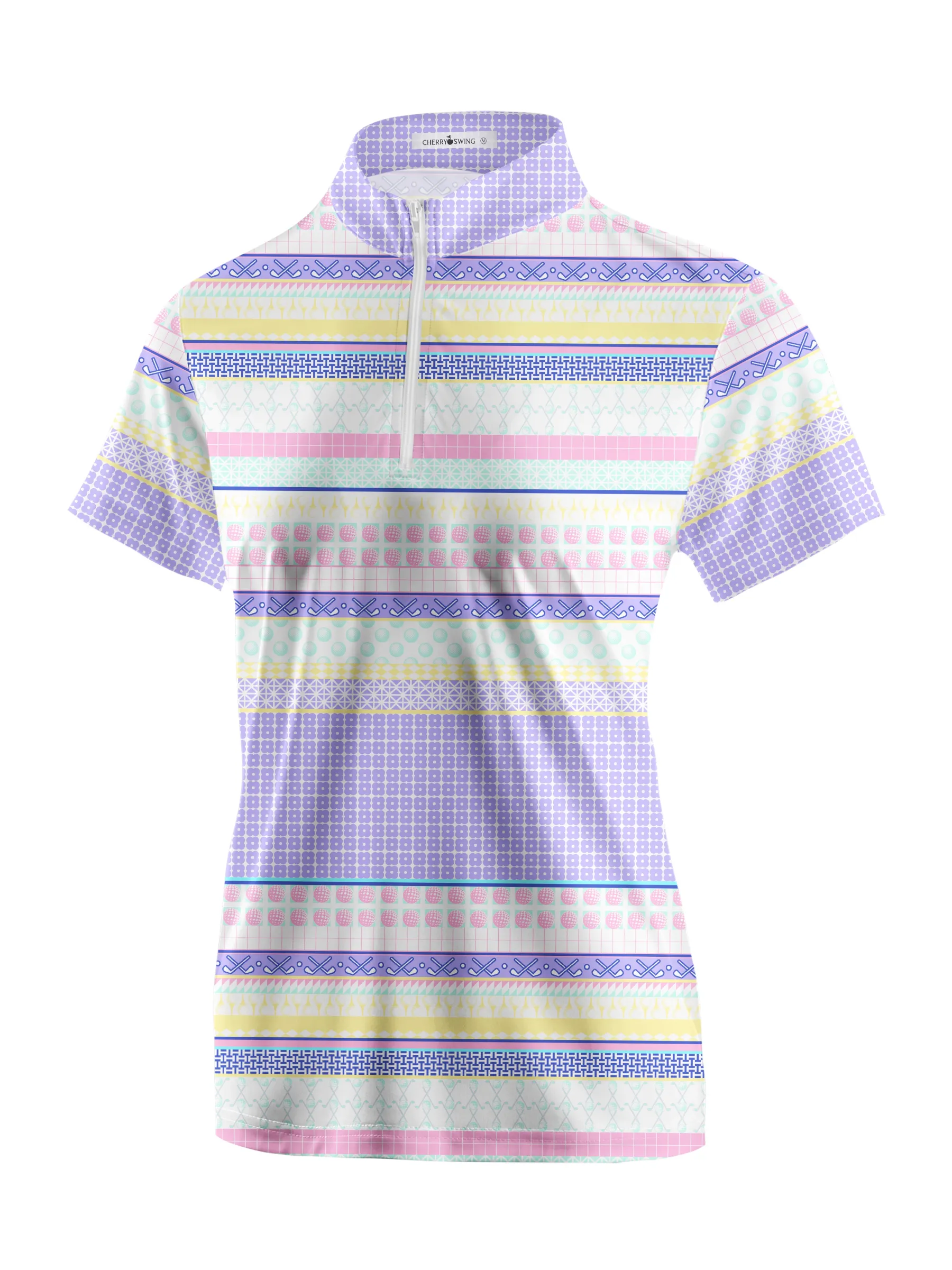 Cherryswing Women's English Countryside Golf Short Sleeve Polo Shirt