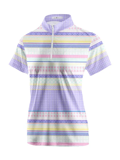 Cherryswing Women's English Countryside Golf Short Sleeve Polo Shirt