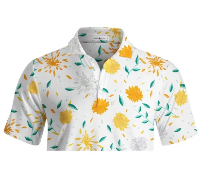 Cherryswing Sunflower Men's Polo Shirt