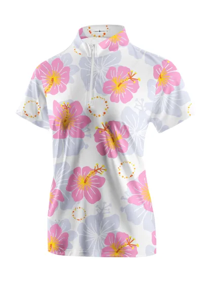 Cherryswing Women's Vibrant Spring Day Short Sleeve Polo Shirt