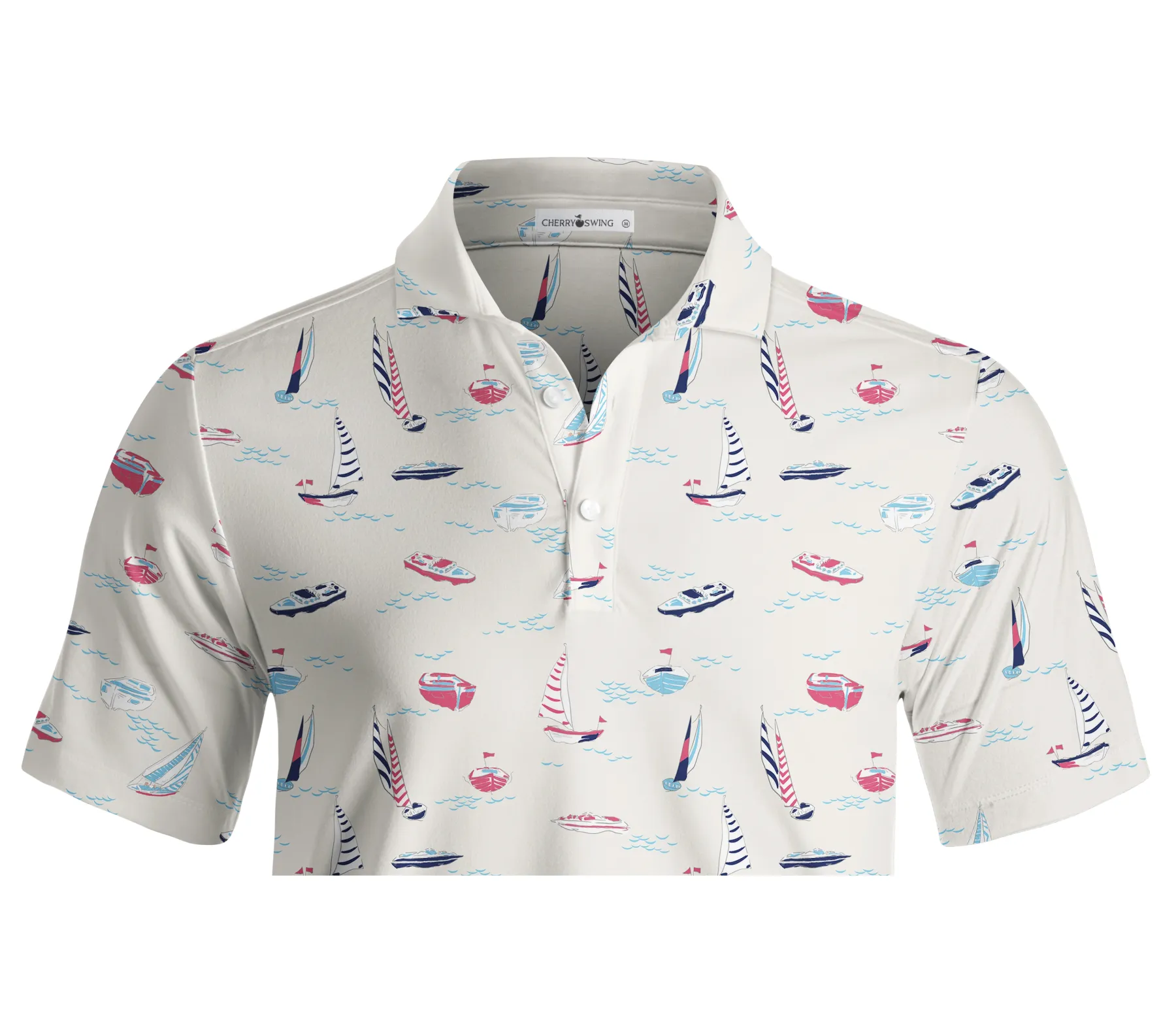 Cherryswing Tranquil Marina  Men's Polo Shirt