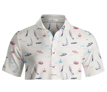 Cherryswing Tranquil Marina  Men's Polo Shirt