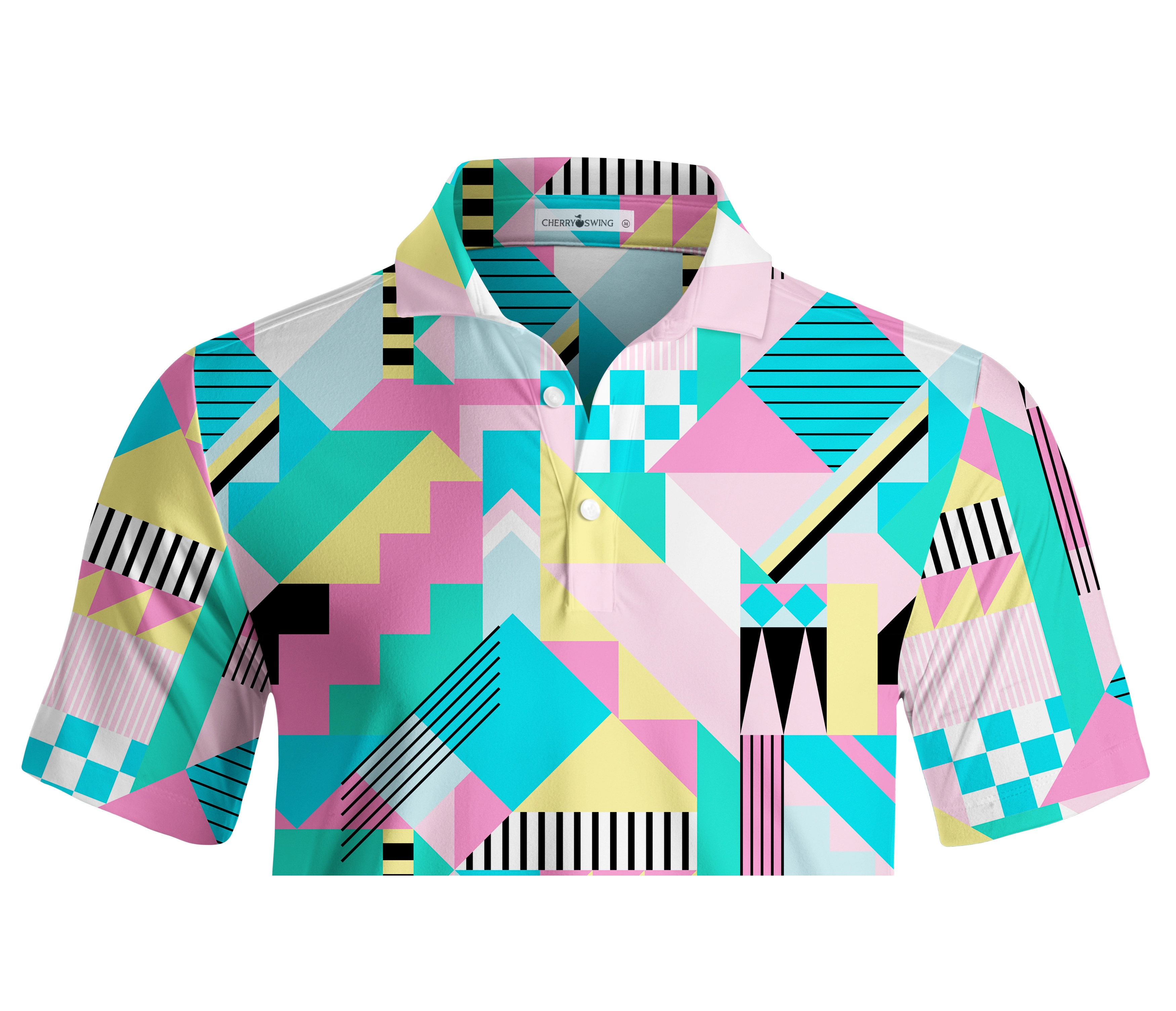 Cherryswing Geometric Patterns Men's Polo Shirt