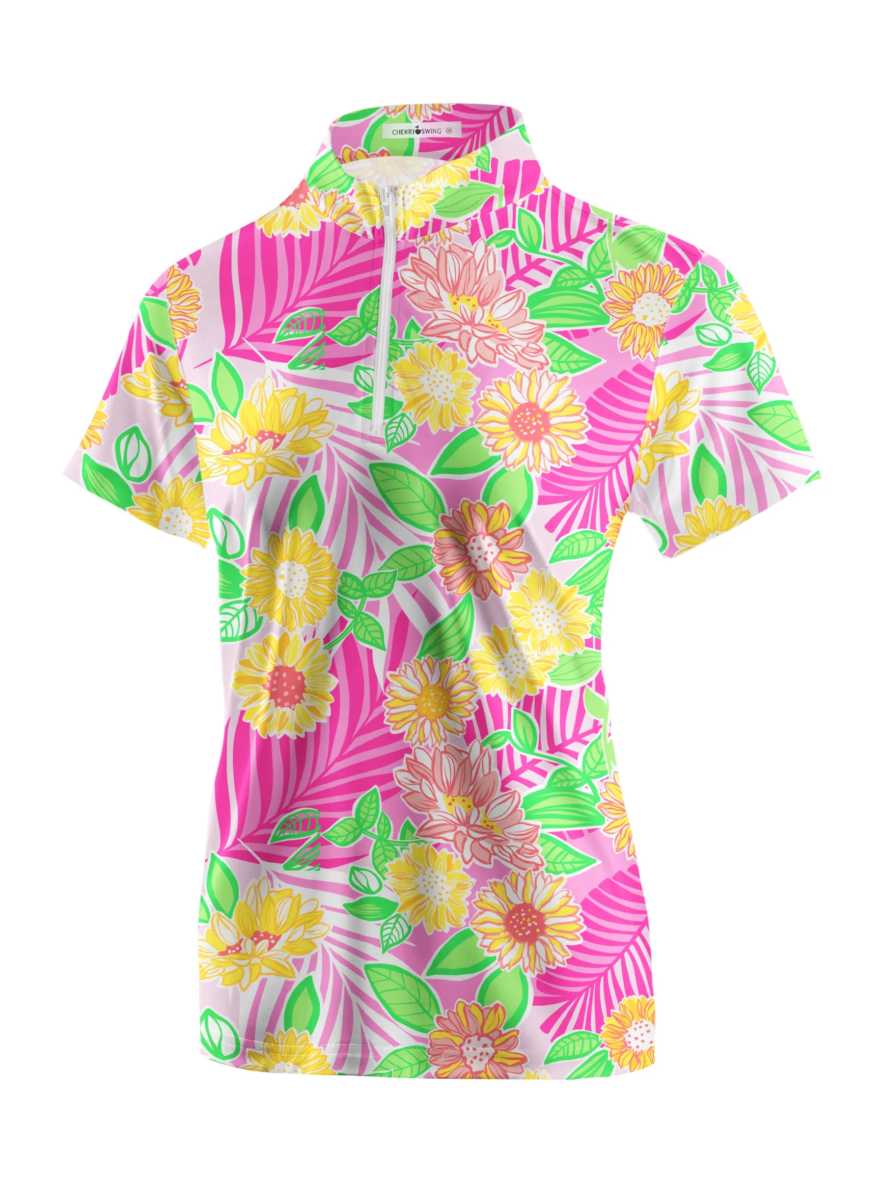 Cherryswing Women's Burst of Spring Short Sleeve Polo Shirt