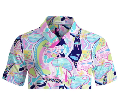 Cherryswing Vivid Pattern Men's Polo Shirt
