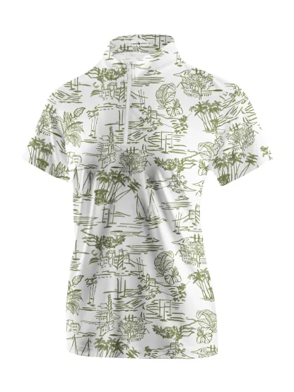 Cherryswing Women's Island Village Short Sleeve Polo Shirt