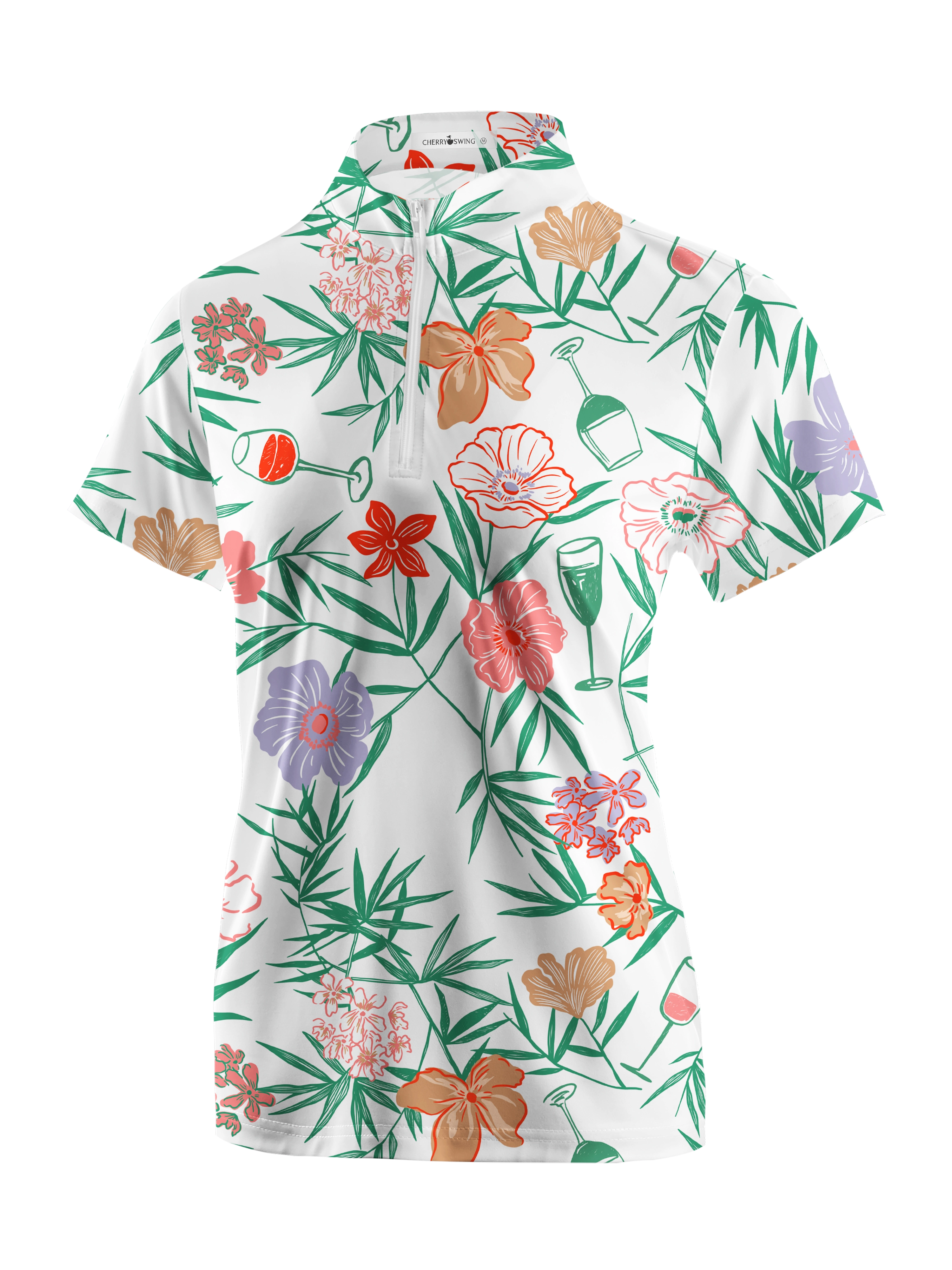 Cherryswing Women's Spring Banquet Short Sleeve Polo Shirt