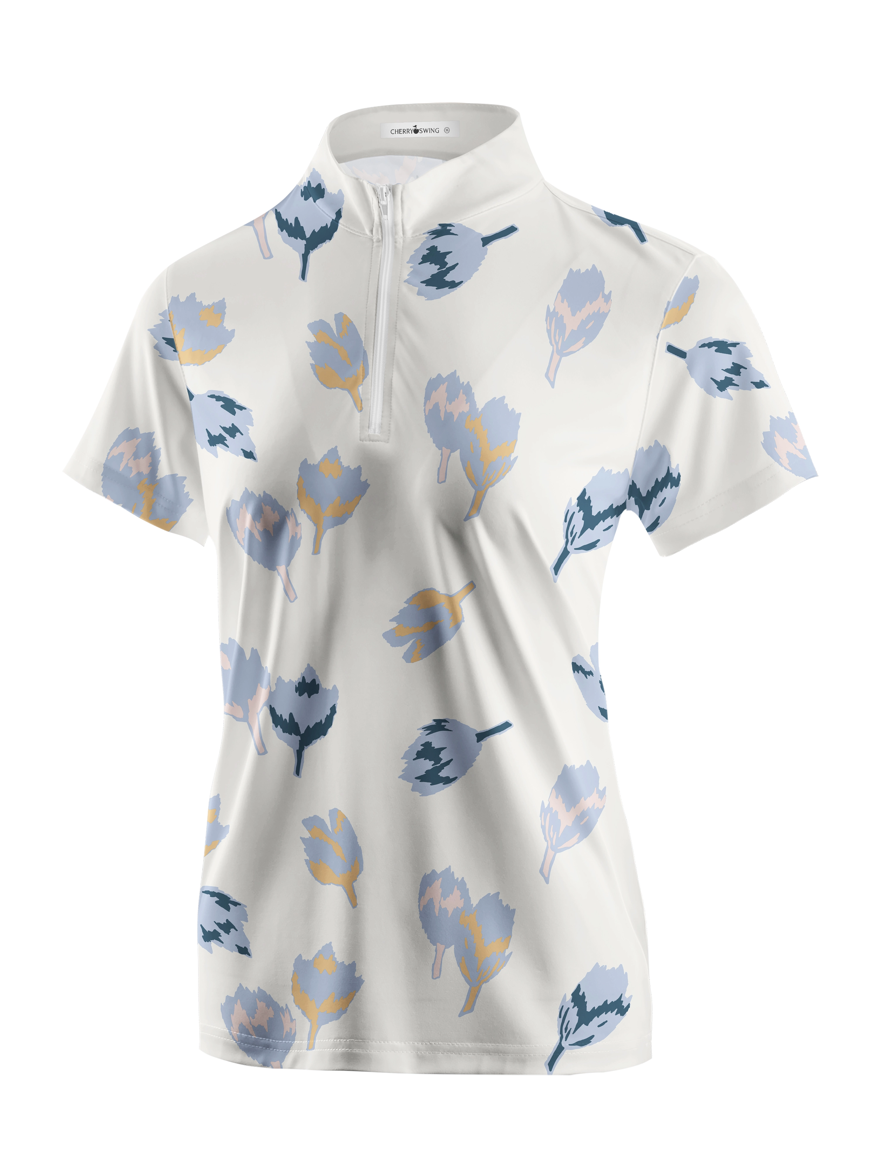 Cherryswing Women's Springtime Tulips Short Sleeve Polo Shirt