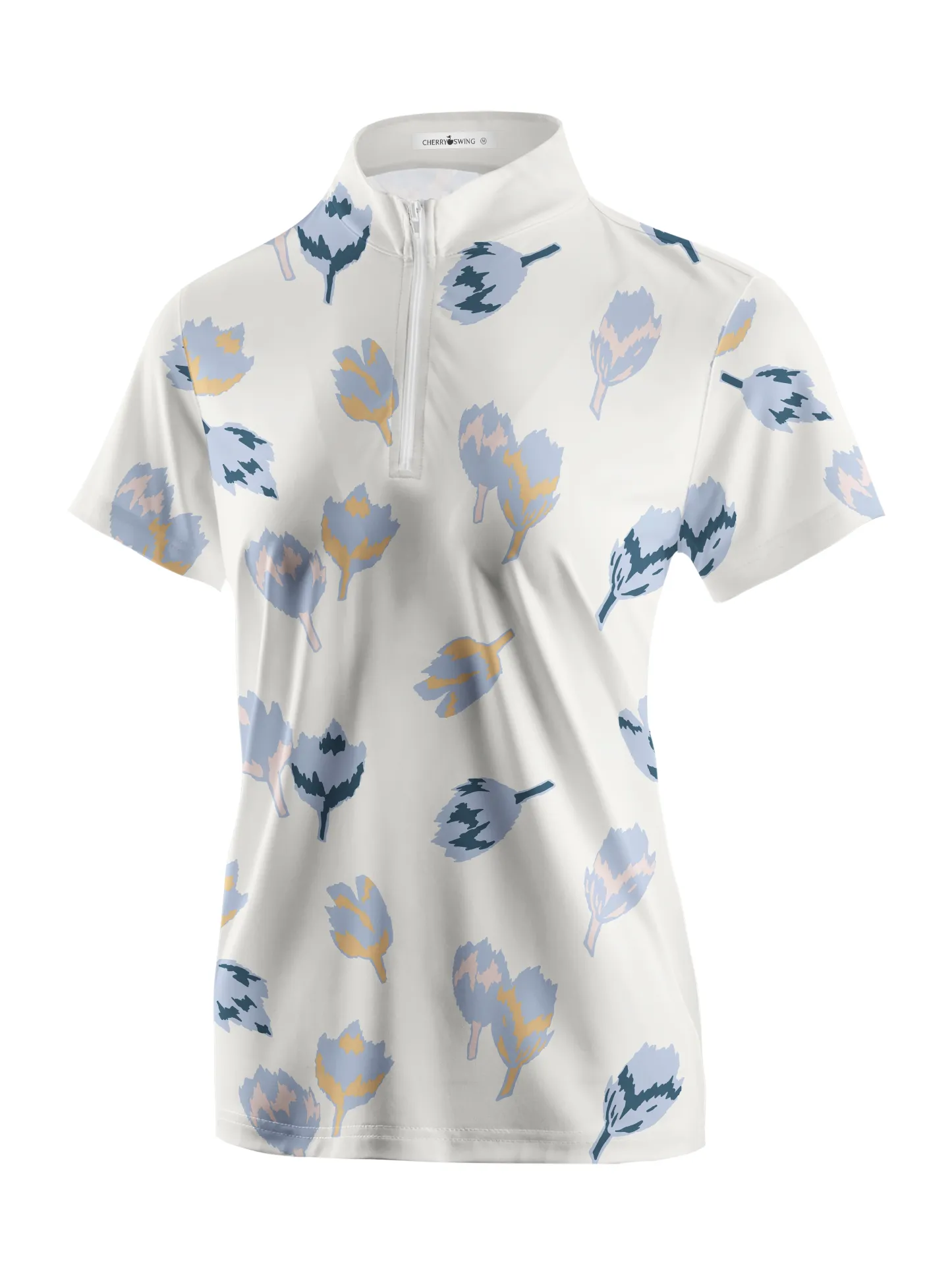 Cherryswing Women's Springtime Tulips Short Sleeve Polo Shirt