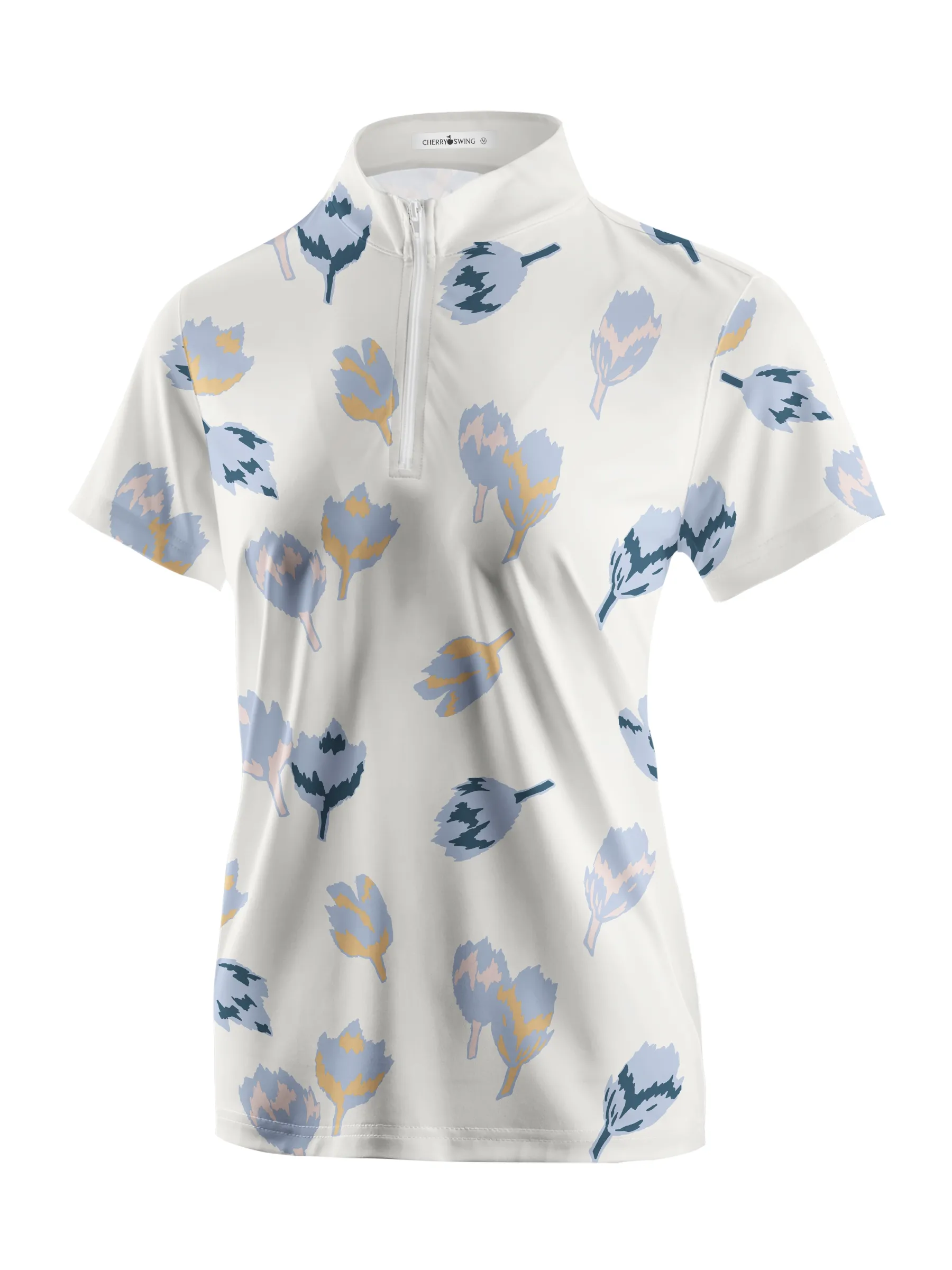 Cherryswing Women's Springtime Tulips Short Sleeve Polo Shirt